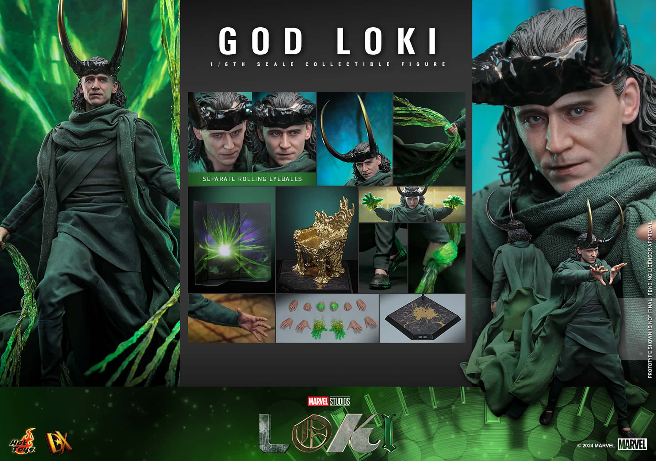 Hot Toys God Loki Sixth Scale Figure Marvel Limited Collectible