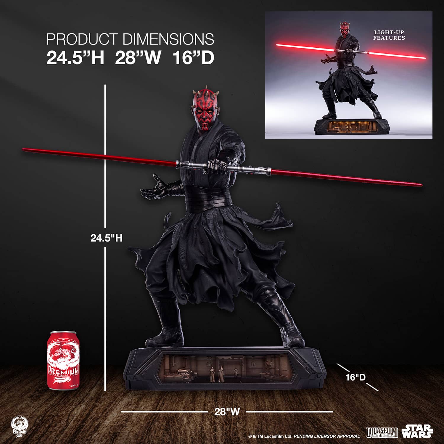 PCS Darth Maul Statue 1:3 Scale Epic Series Star Wars Limited Collectible