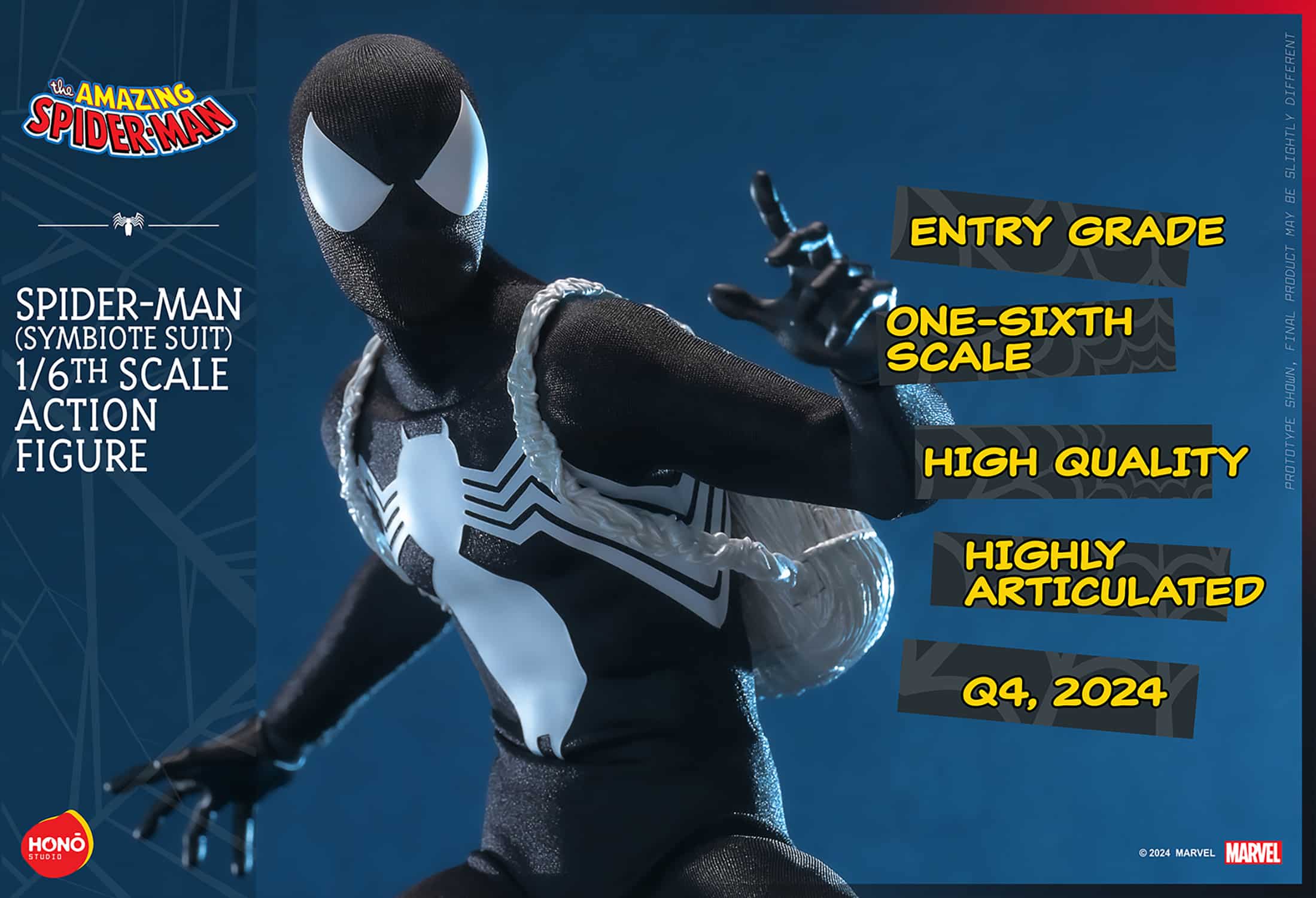 Hono Studio Spider-Man Symbiote Suit Sixth Scale Figure Limited 1:6 Collectible