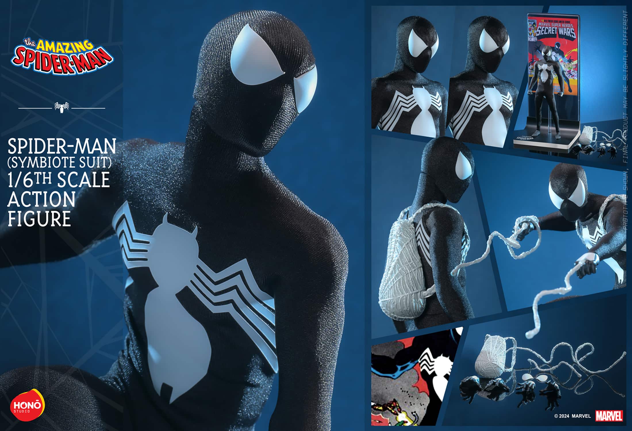 Hono Studio Spider-Man Symbiote Suit Sixth Scale Figure Limited 1:6 Collectible