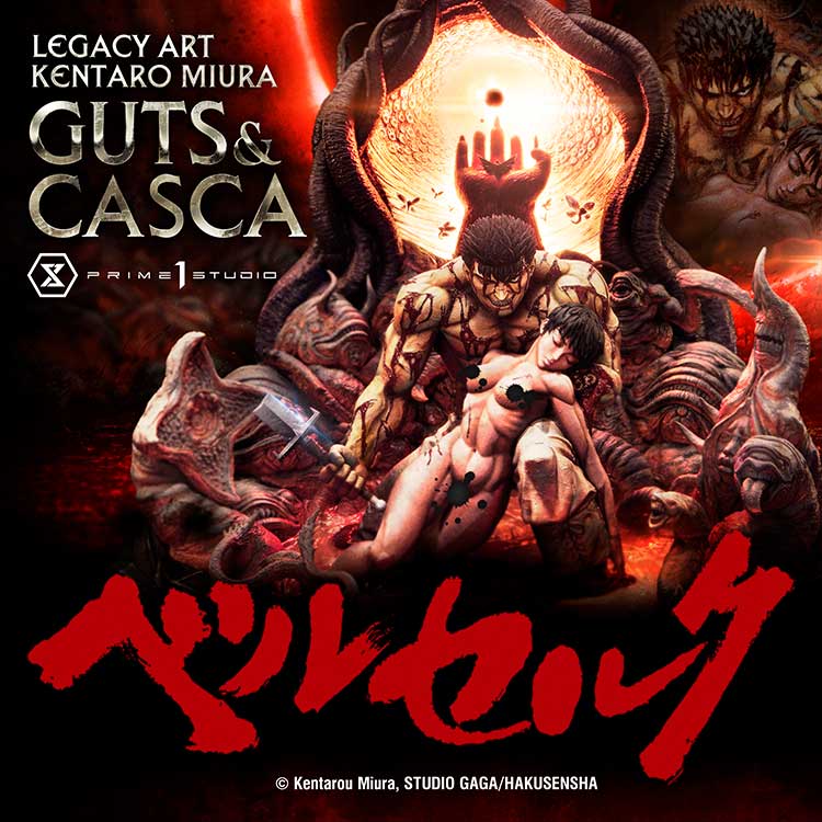 Prime 1 Studio Guts and Casca Statue BERSERK Kentaro Miura Legacy Art Collectible