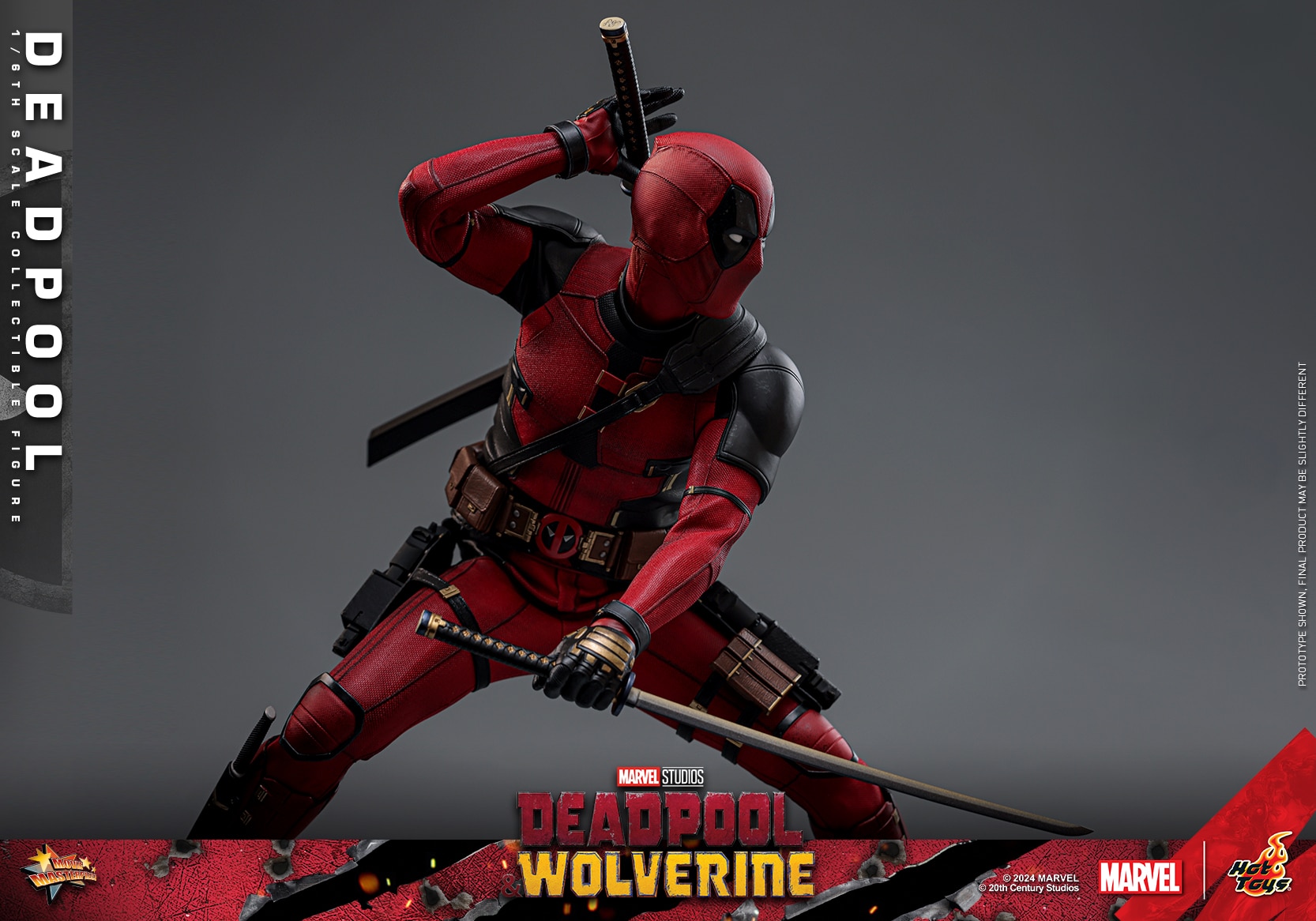 Hot Toys Deadpool Sixth Scale Figure Deadpool & Wolverine 1:6 Limited Collectible