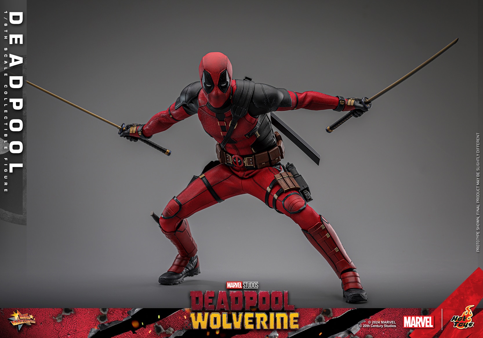 Hot Toys Deadpool Sixth Scale Figure Deadpool & Wolverine 1:6 Limited Collectible