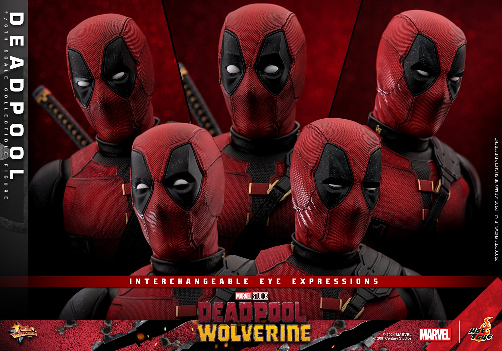 Hot Toys Deadpool Sixth Scale Figure Deadpool & Wolverine 1:6 Limited Collectible