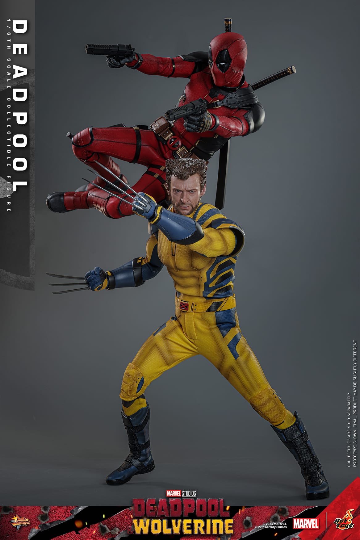 Hot Toys Deadpool Sixth Scale Figure Deadpool & Wolverine 1:6 Limited Collectible
