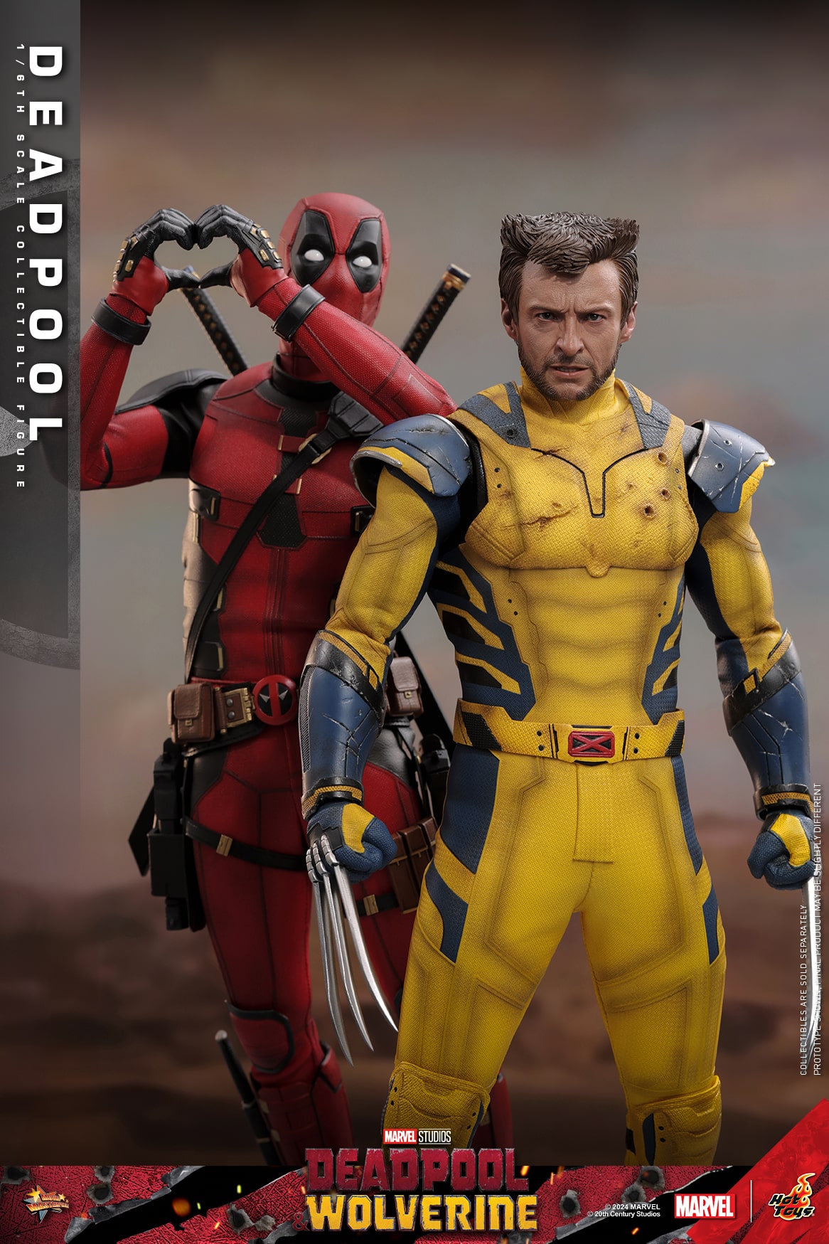 Hot Toys Deadpool Sixth Scale Figure Deadpool & Wolverine 1:6 Limited Collectible