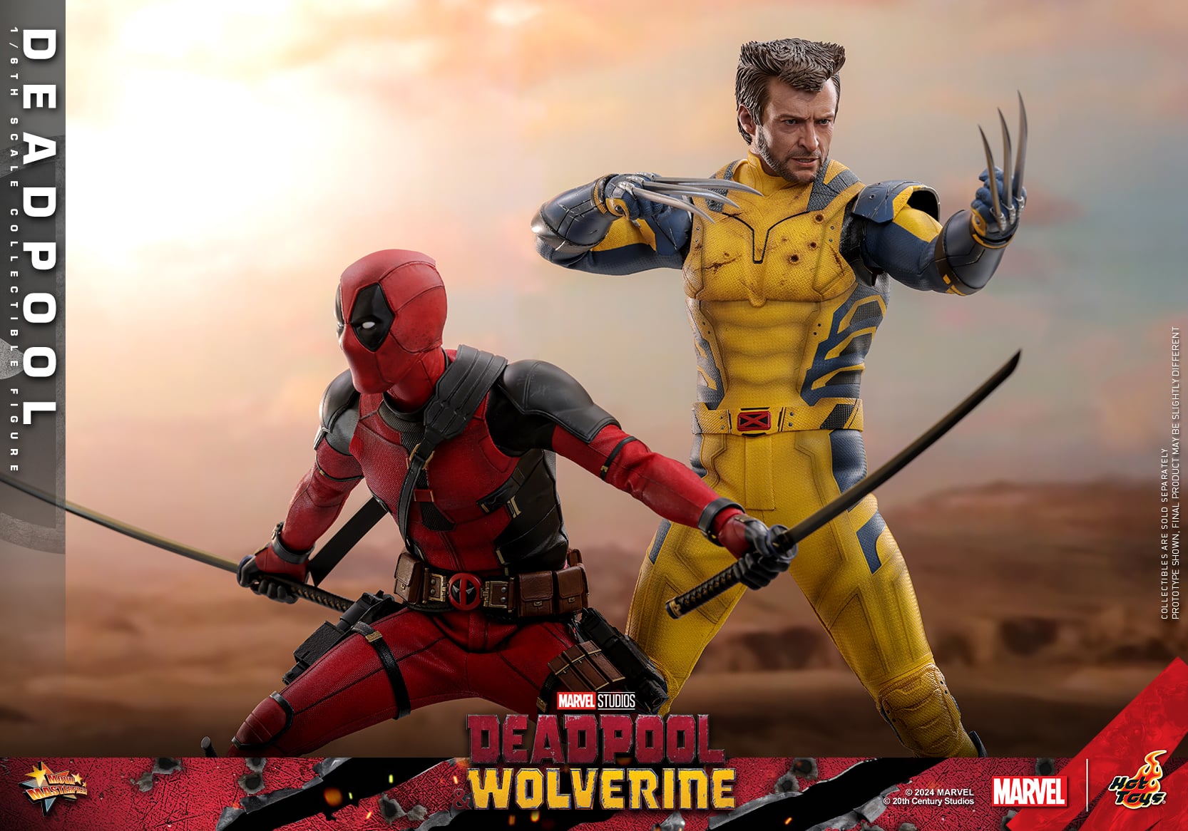 Hot Toys Deadpool Sixth Scale Figure Deadpool & Wolverine 1:6 Limited Collectible