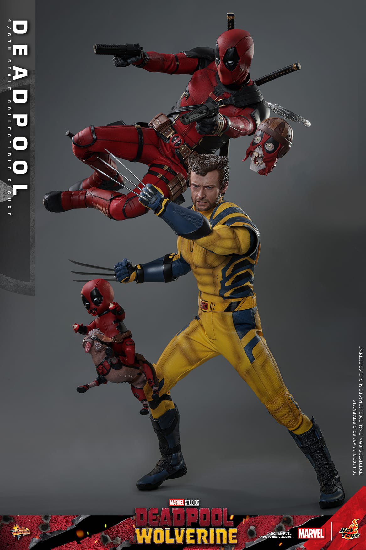 Hot Toys Deadpool Sixth Scale Figure Deadpool & Wolverine 1:6 Limited Collectible