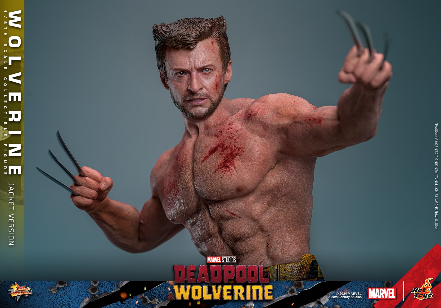 Hot Toys Wolverine Jacket Version Sixth Scale Figure Deadpool and Wolverine Limited Marvel 1:6 Collectible