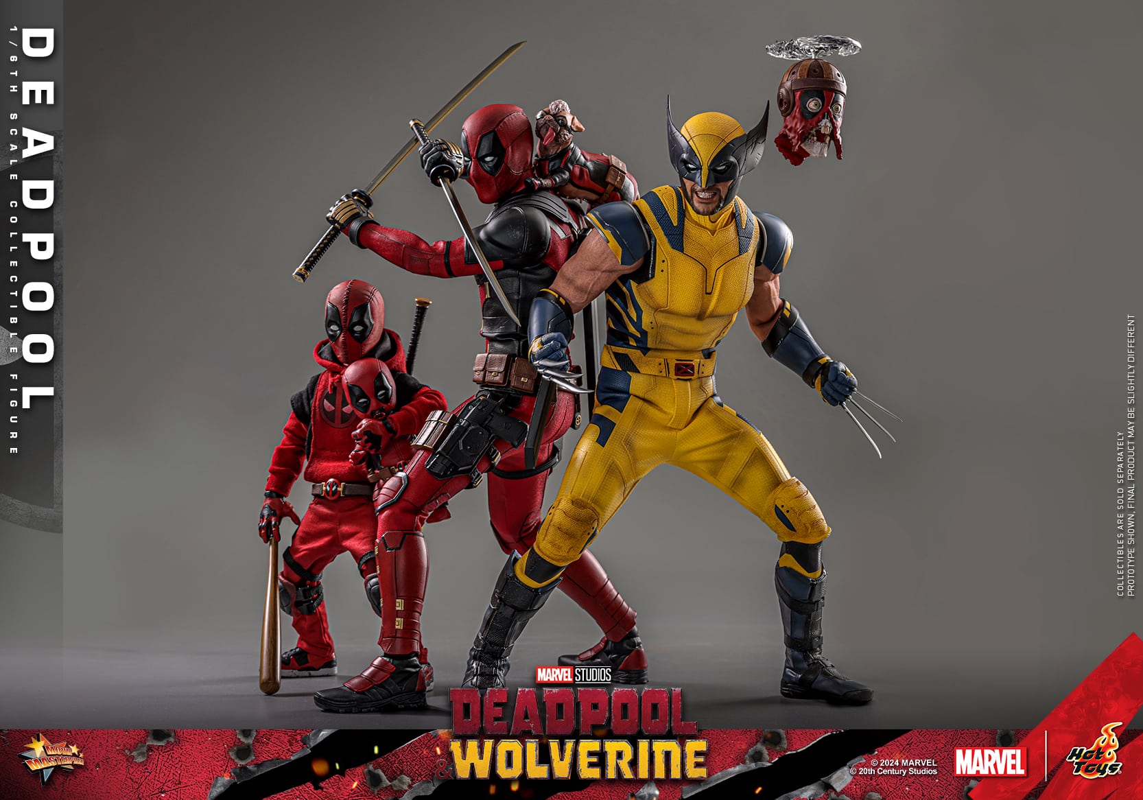 Hot Toys Deadpool Sixth Scale Figure Deadpool & Wolverine 1:6 Limited Collectible