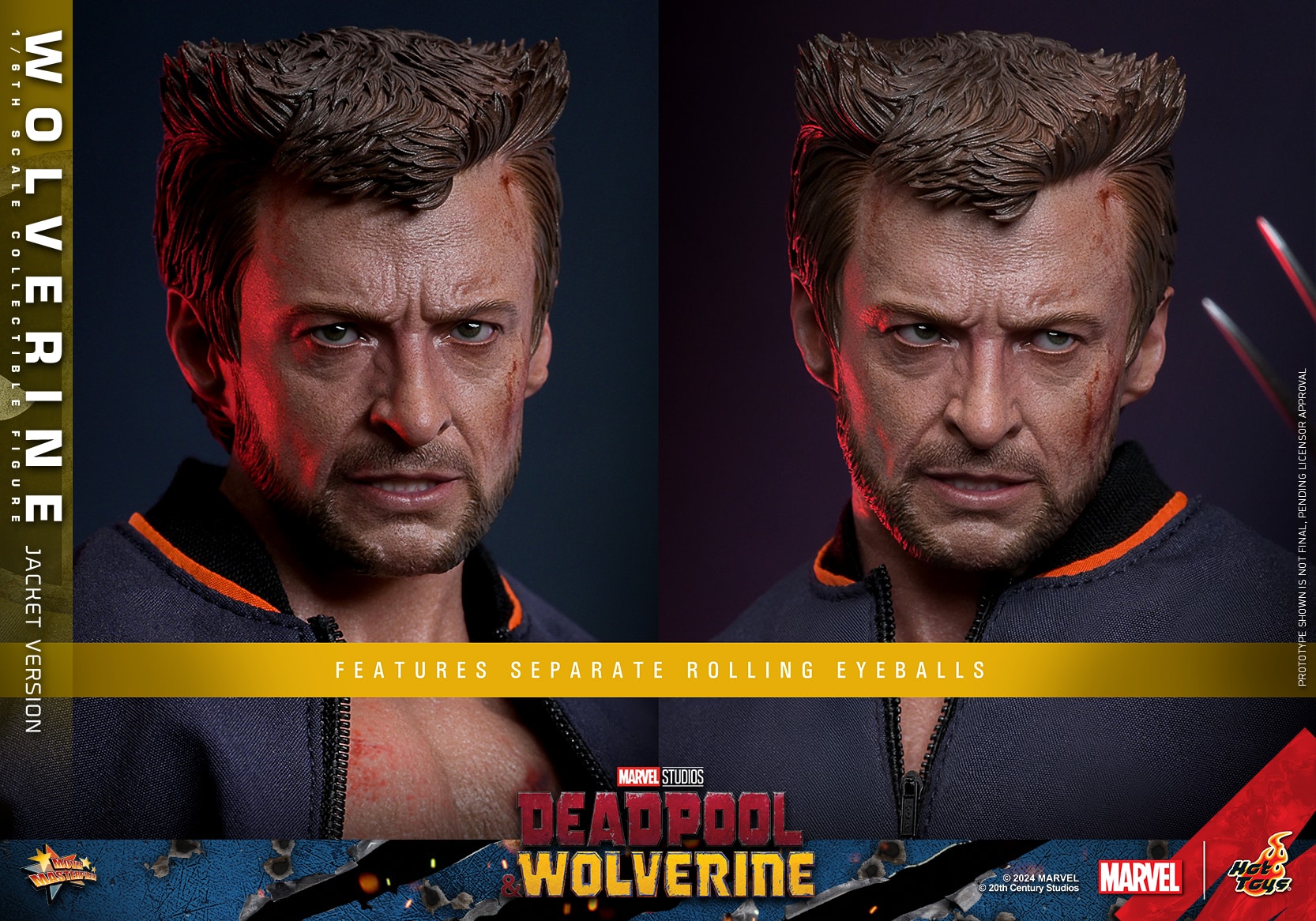Hot Toys Wolverine Jacket Version Sixth Scale Figure Deadpool and Wolverine Limited Marvel 1:6 Collectible