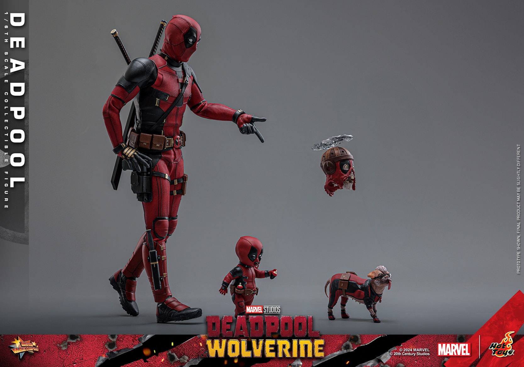 Hot Toys Deadpool Sixth Scale Figure Deadpool & Wolverine 1:6 Limited Collectible