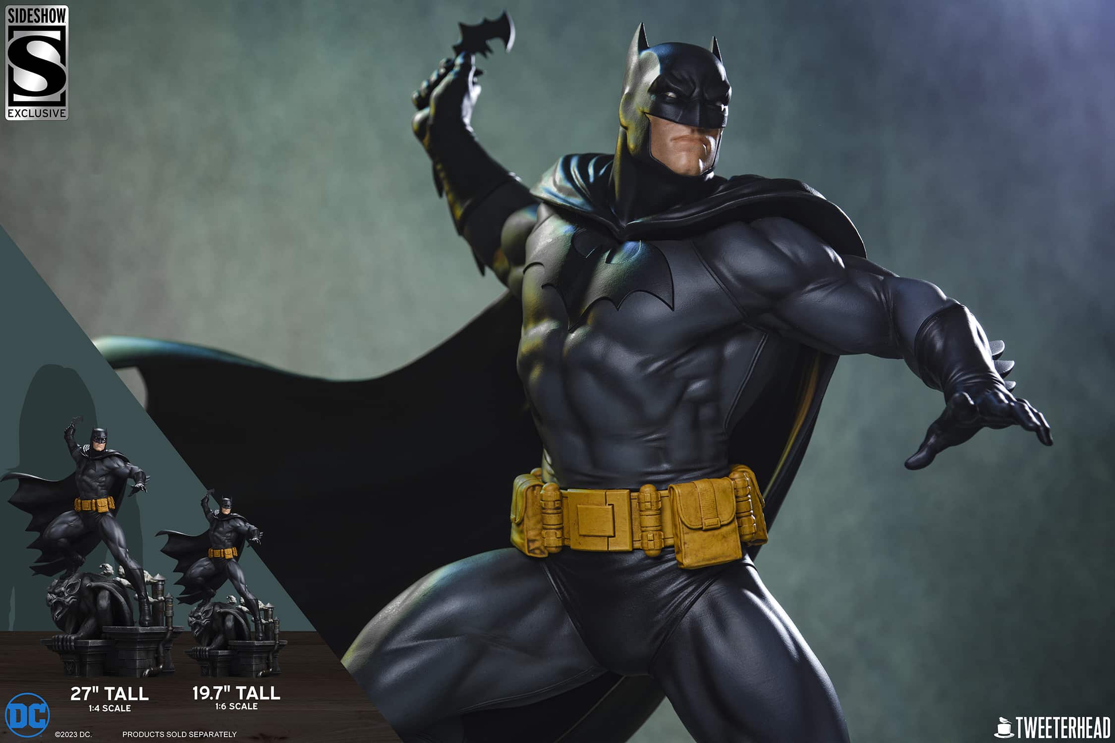 Tweeterhead Batman Statue Quarter Scale Maquette Black and Gray Edition Limited DC Collectible