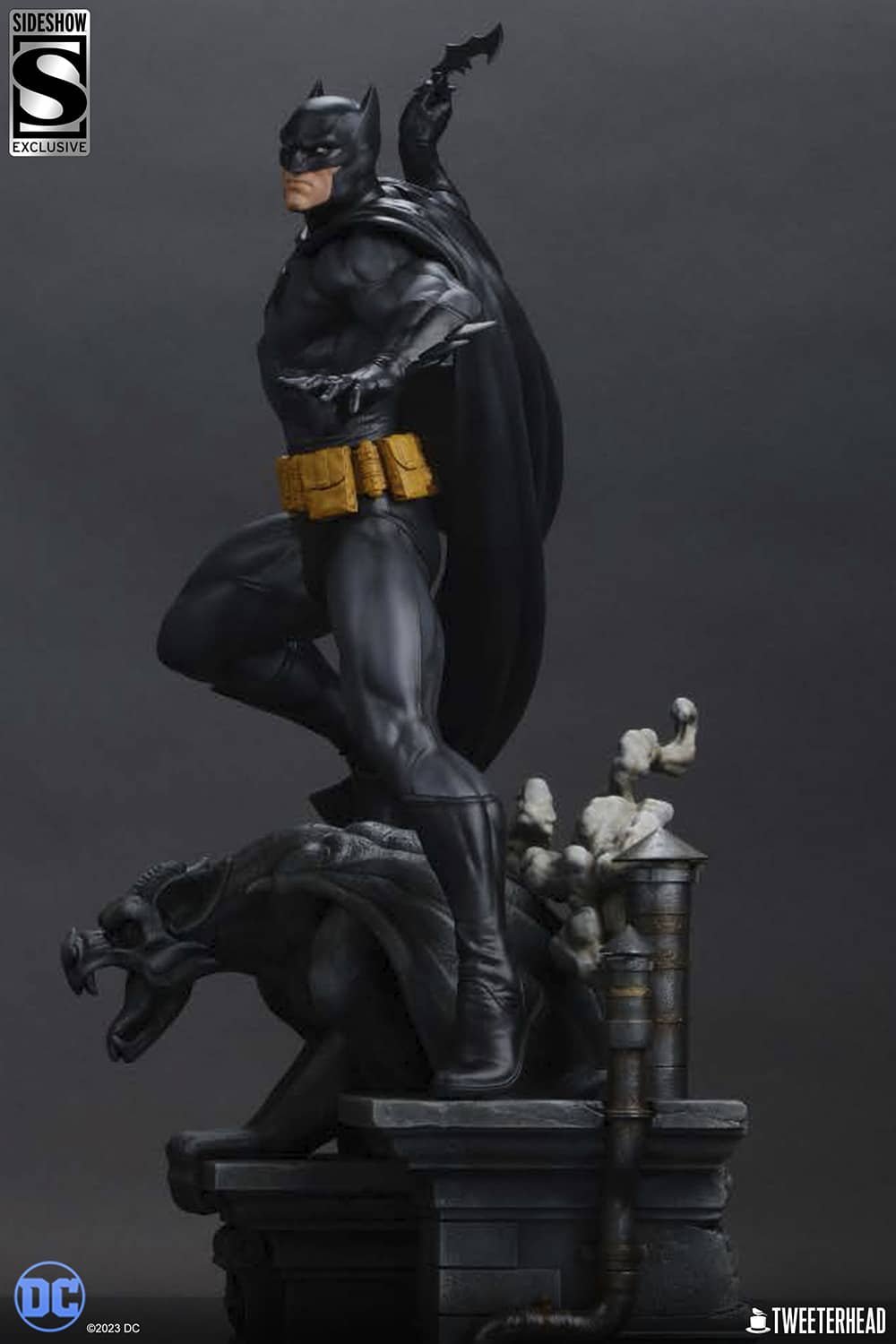 Tweeterhead Batman Statue Quarter Scale Maquette Black and Gray Edition Limited DC Collectible