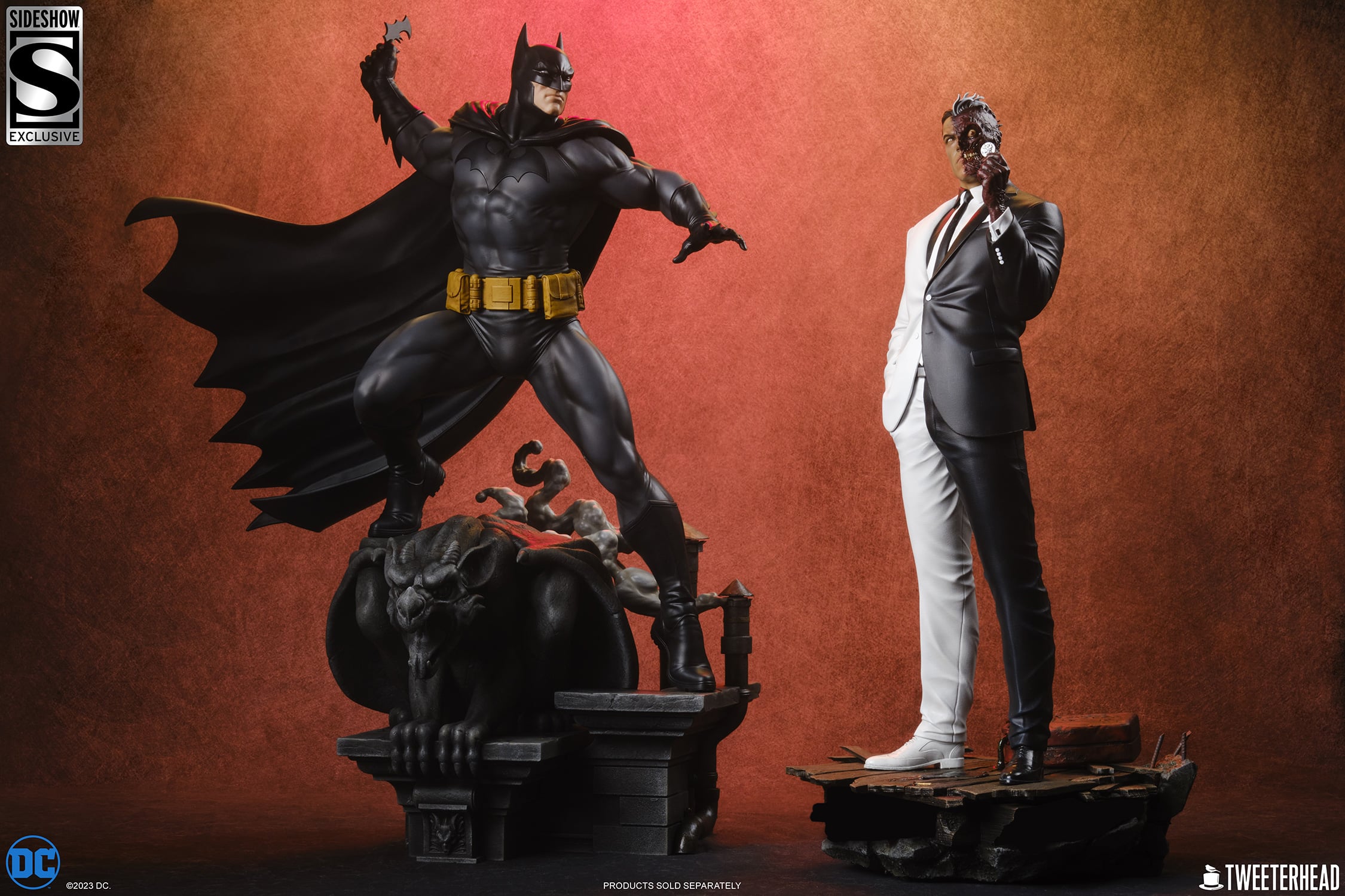 Tweeterhead Batman Statue Quarter Scale Maquette Black and Gray Edition Limited DC Collectible