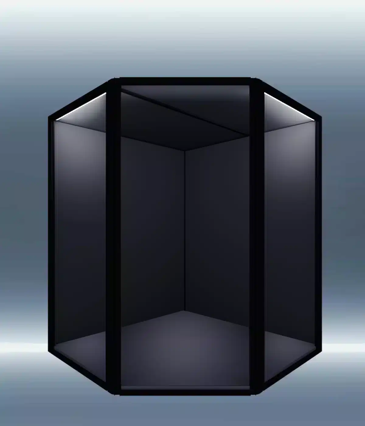 Max Plus Series 45° Corner Unit Display Case