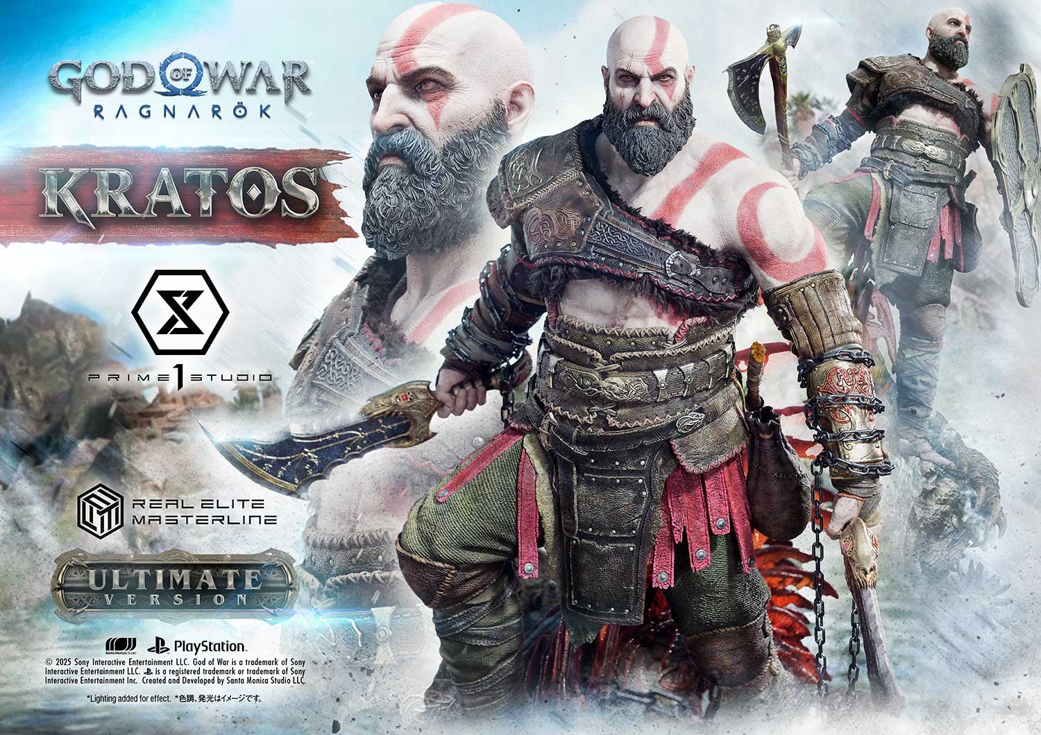 Kratos Real Elite Masterline Statue God Of War Ragnarok Limited Collectible
