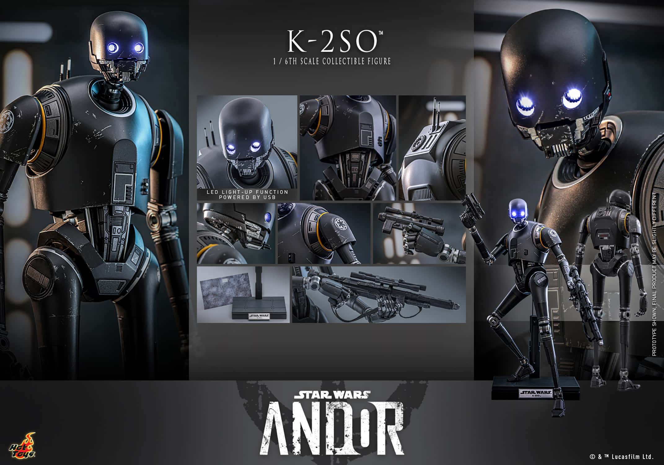 K-2SO Sixth Scale Figure Star Wars Andor Limited Collectible