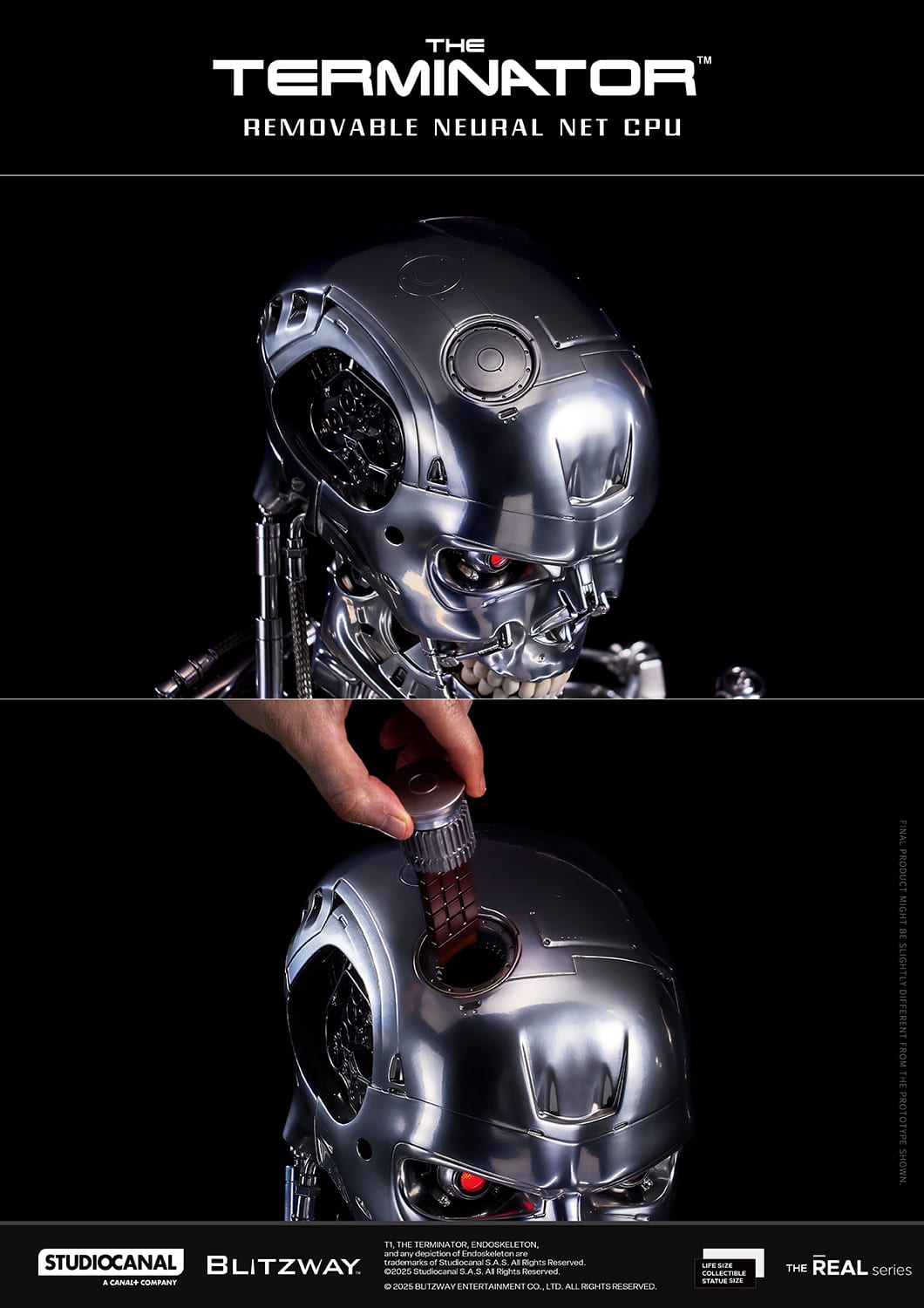 T-800 Endoskeleton Skull Life-Size Replica Bust The Terminator Limited Collectible