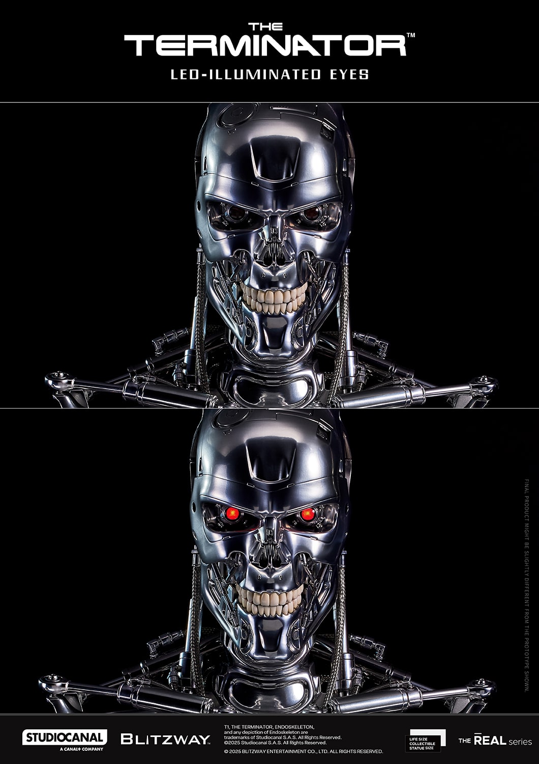 T-800 Endoskeleton Skull Life-Size Replica Bust The Terminator Limited Collectible
