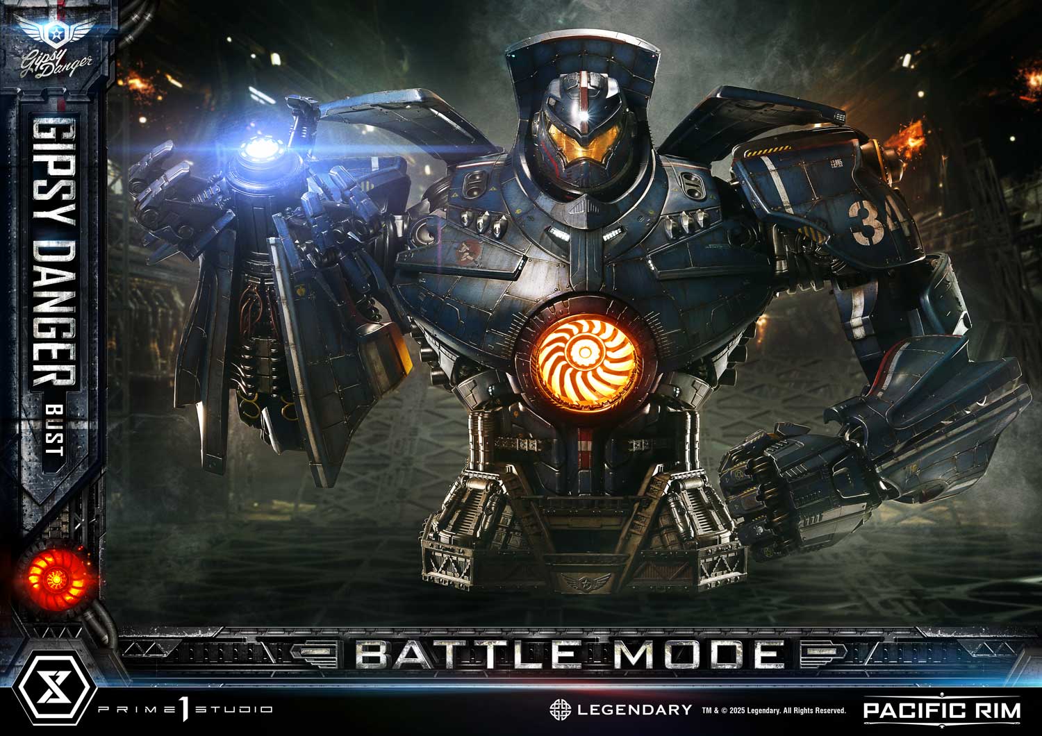 Gipsy Danger Battle Mode Bust Pacific Rim Limited Collectible