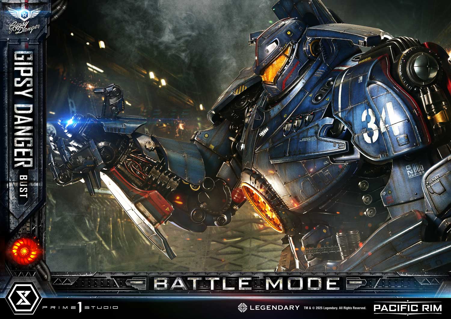 Gipsy Danger Battle Mode Bust Pacific Rim Limited Collectible