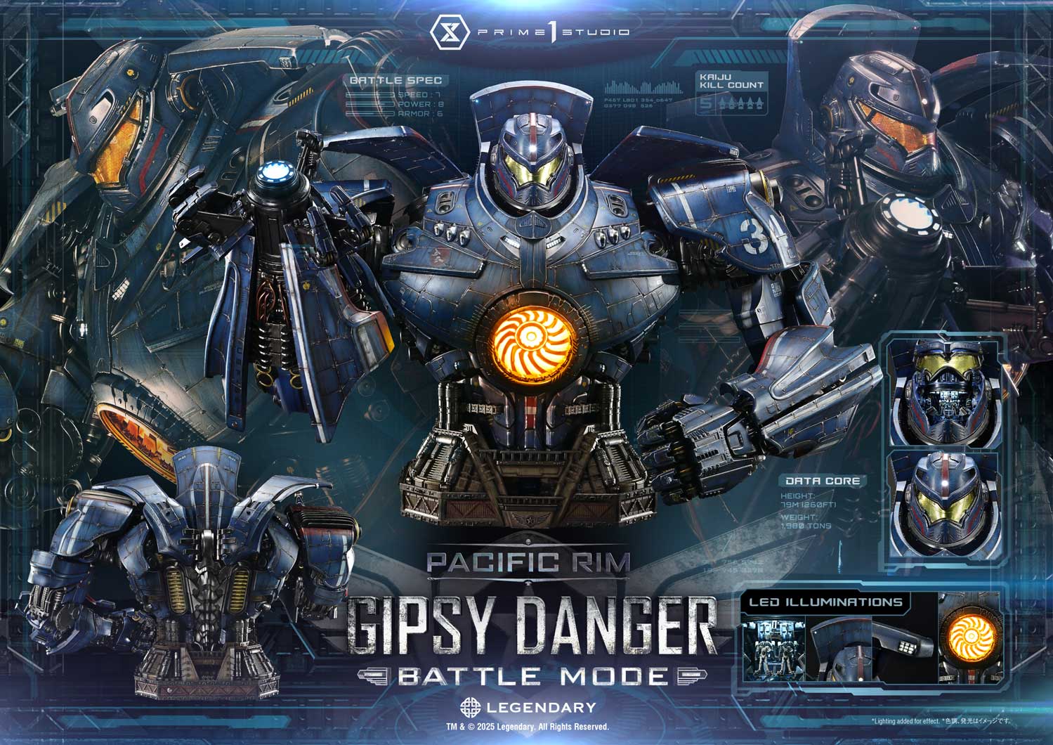 Gipsy Danger Battle Mode Bust Pacific Rim Limited Collectible