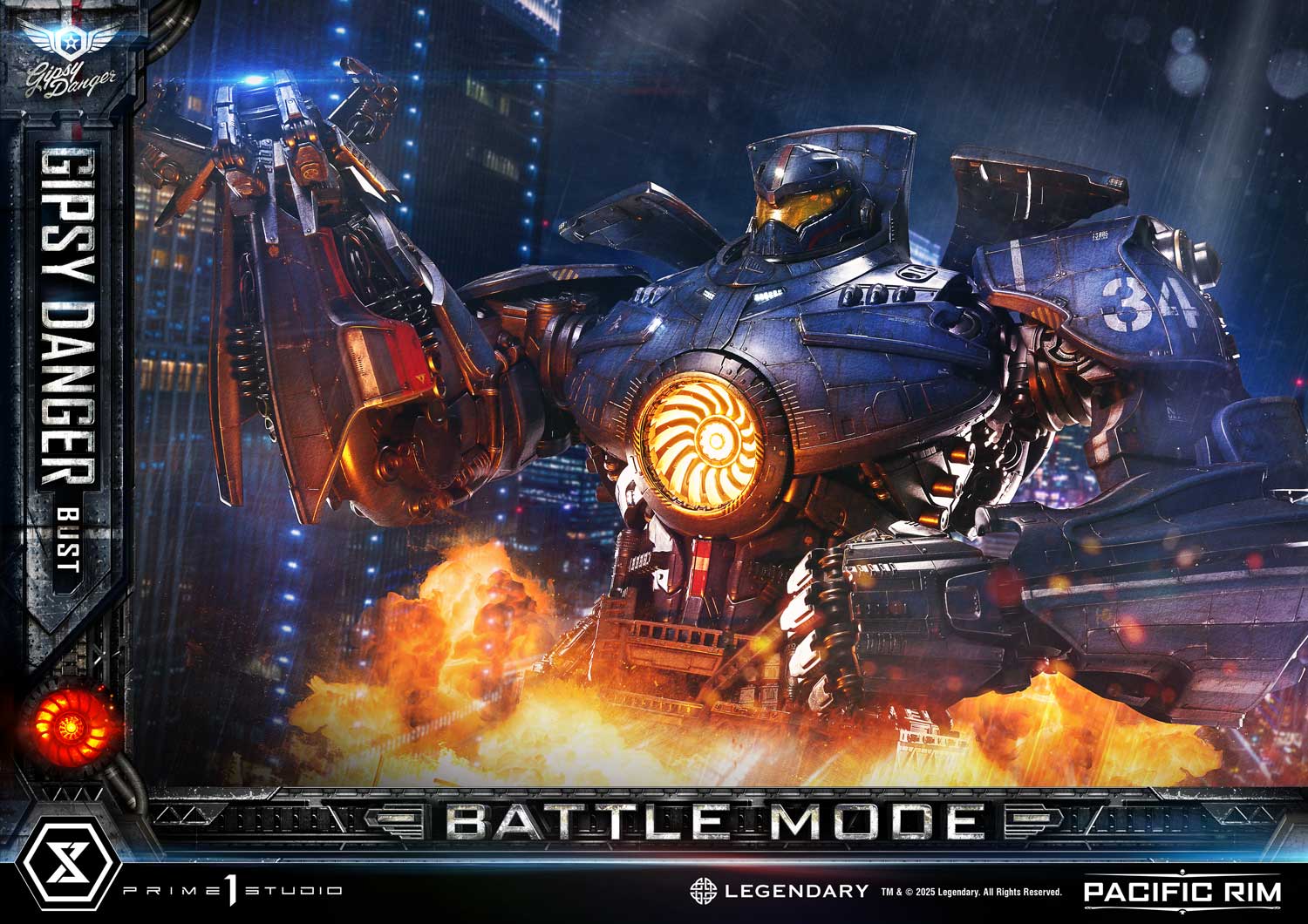 Gipsy Danger Battle Mode Bust Pacific Rim Limited Collectible