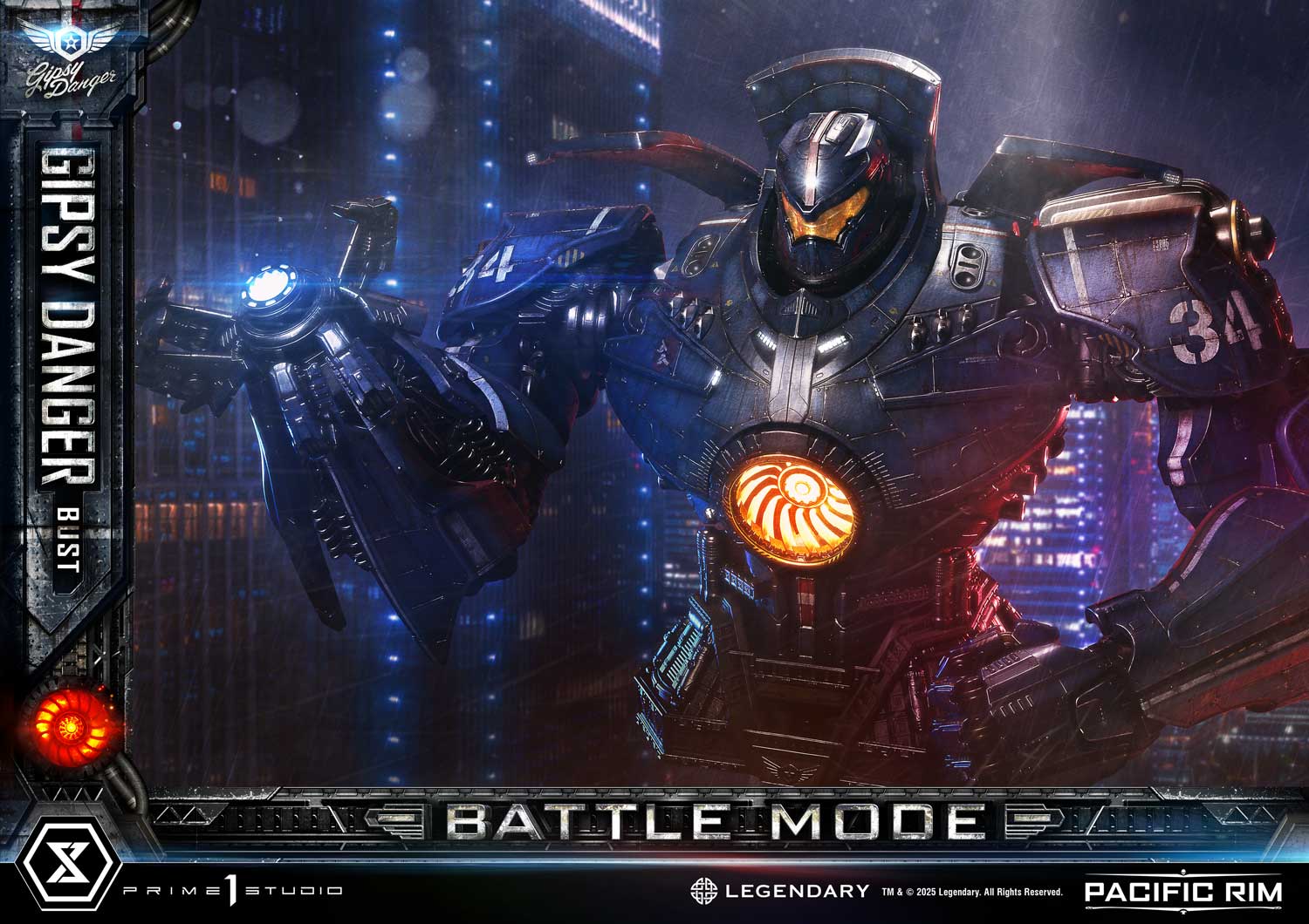 Gipsy Danger Battle Mode Bust Pacific Rim Limited Collectible