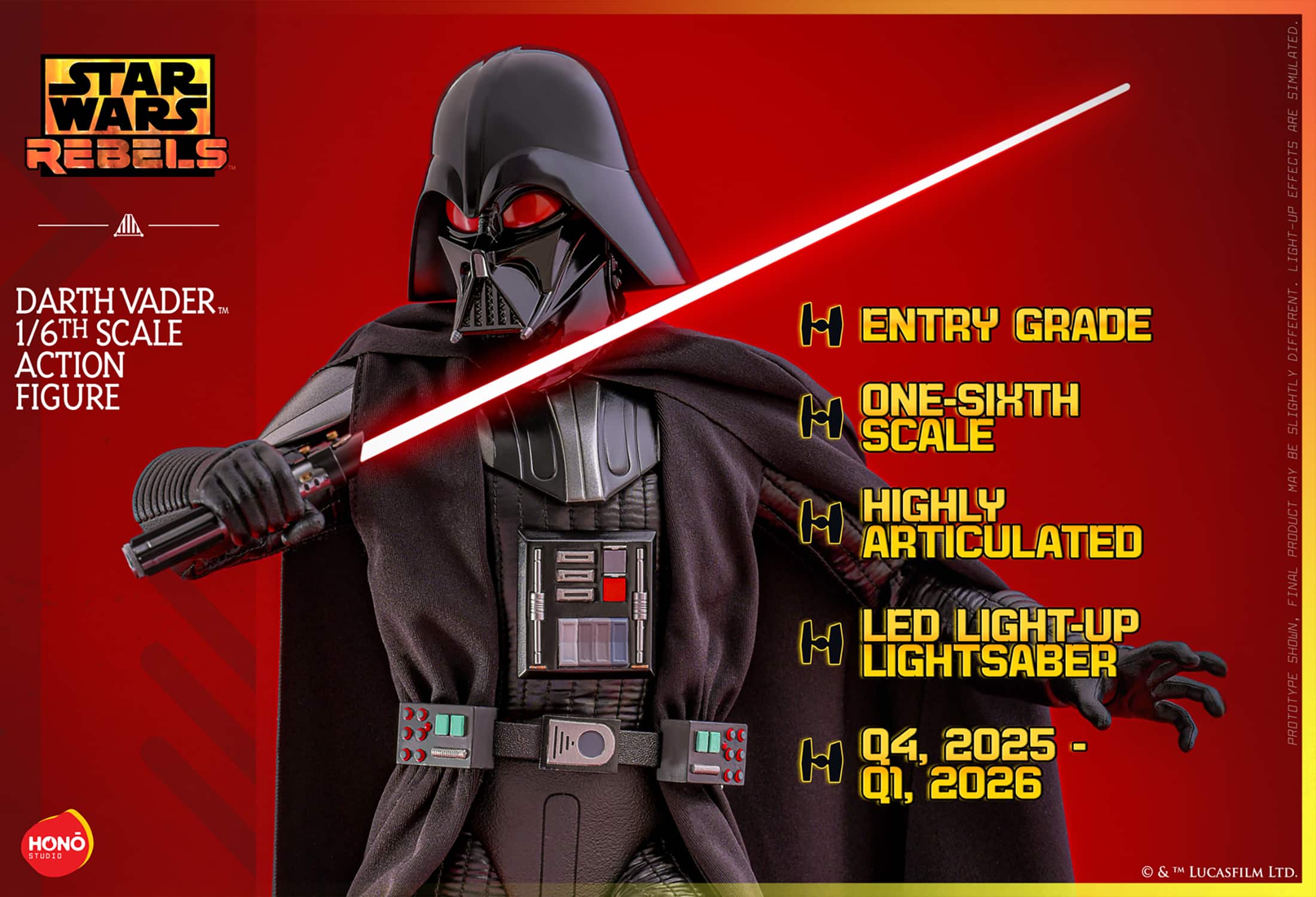 Darth Vader Sixth Scale Figure Star Wars Rebels Limited HONO Studio Collectible