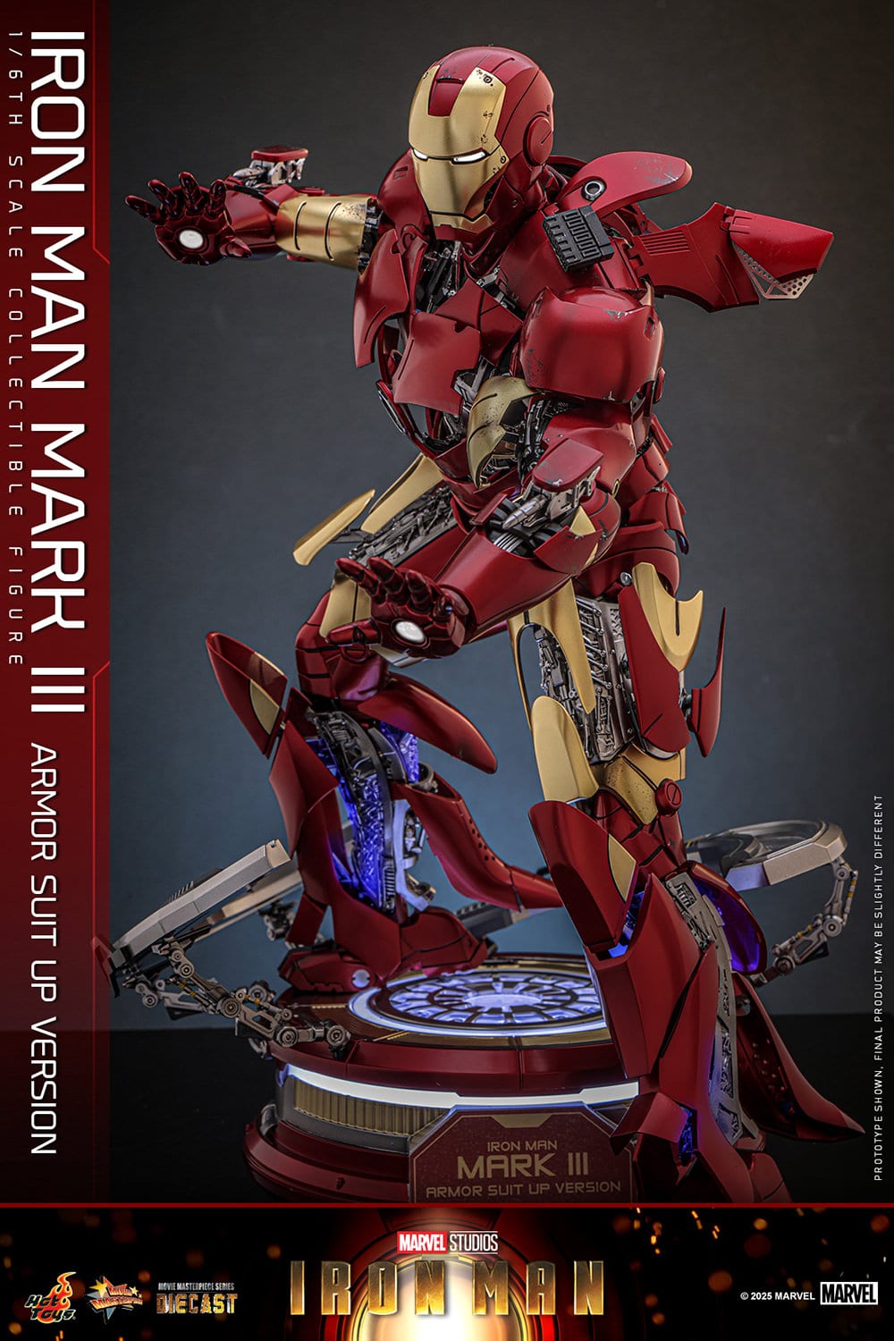 Iron Man Mark III Armor Suit Up Version Sixth Scale Figure Marvel Limited Collectible