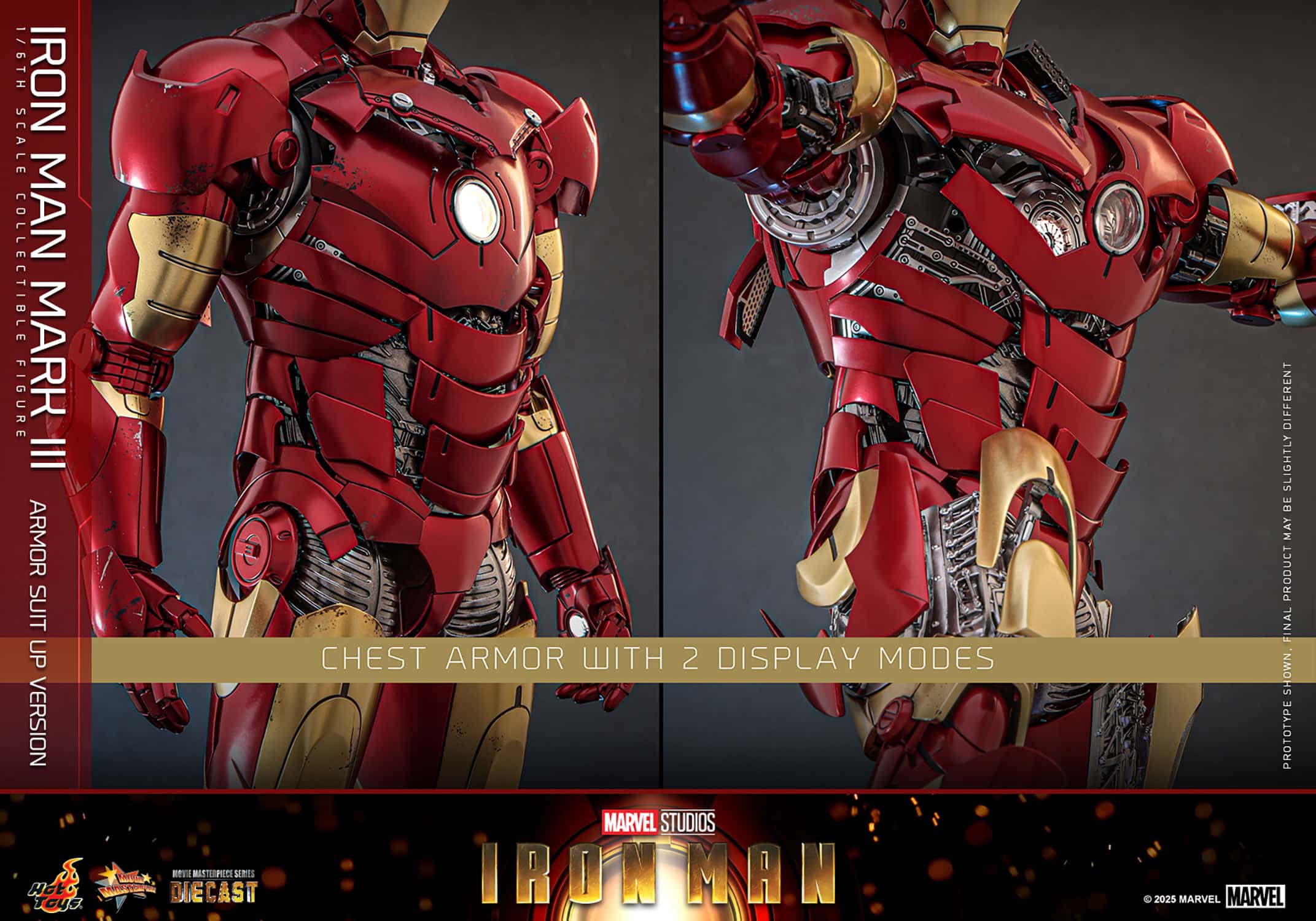 Iron Man Mark III Armor Suit Up Version Sixth Scale Figure Marvel Limited Collectible