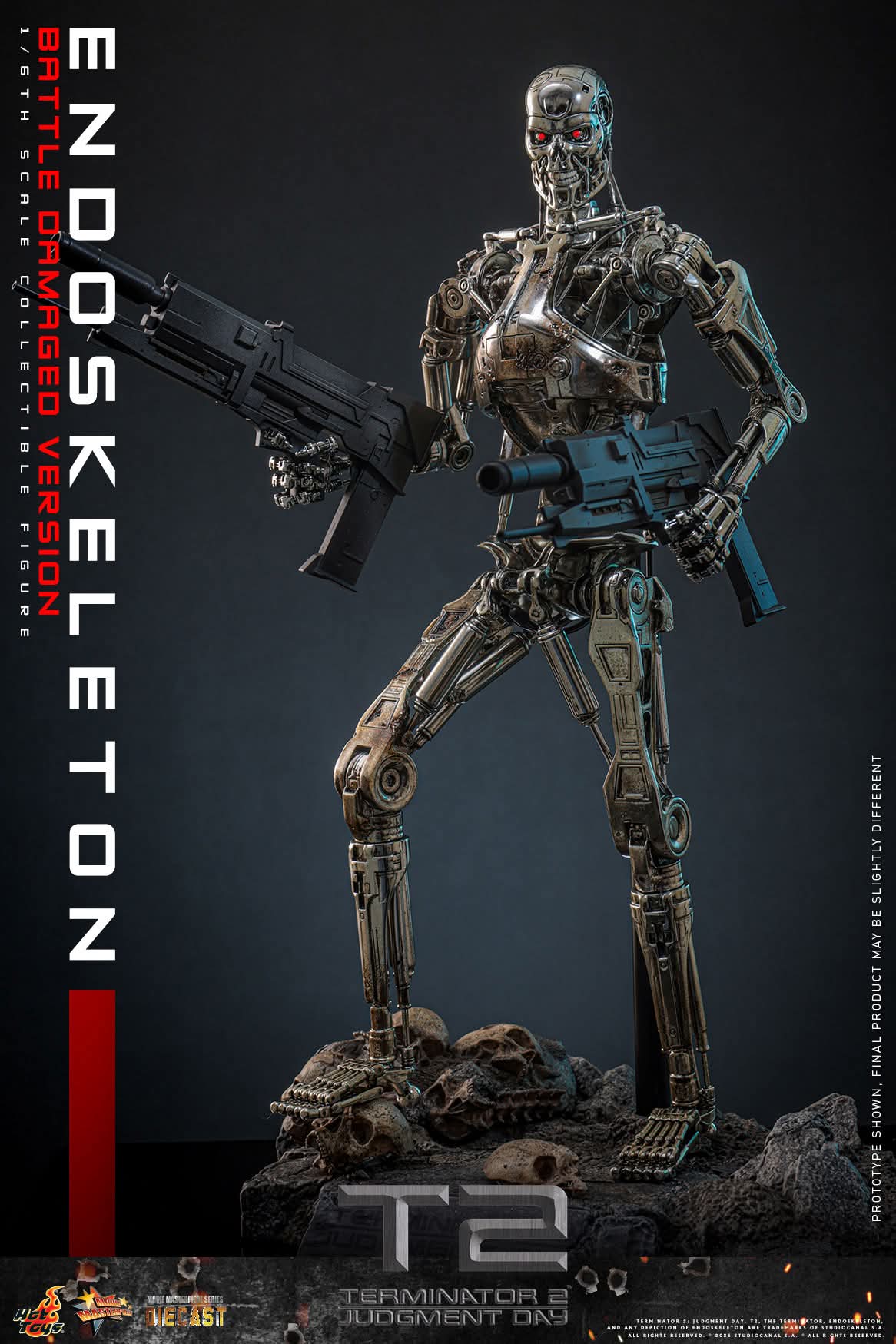 T-800 Endoskeleton Battle-Damaged Sixth Scale Figure The Terminator Limited Collectible