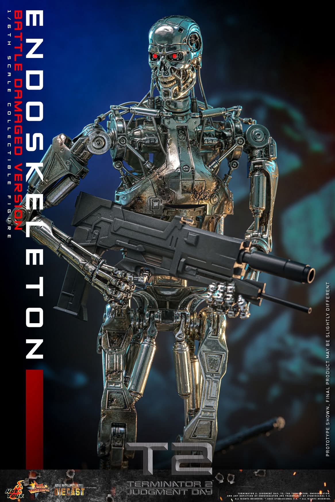 T-800 Endoskeleton Battle-Damaged Sixth Scale Figure The Terminator Limited Collectible