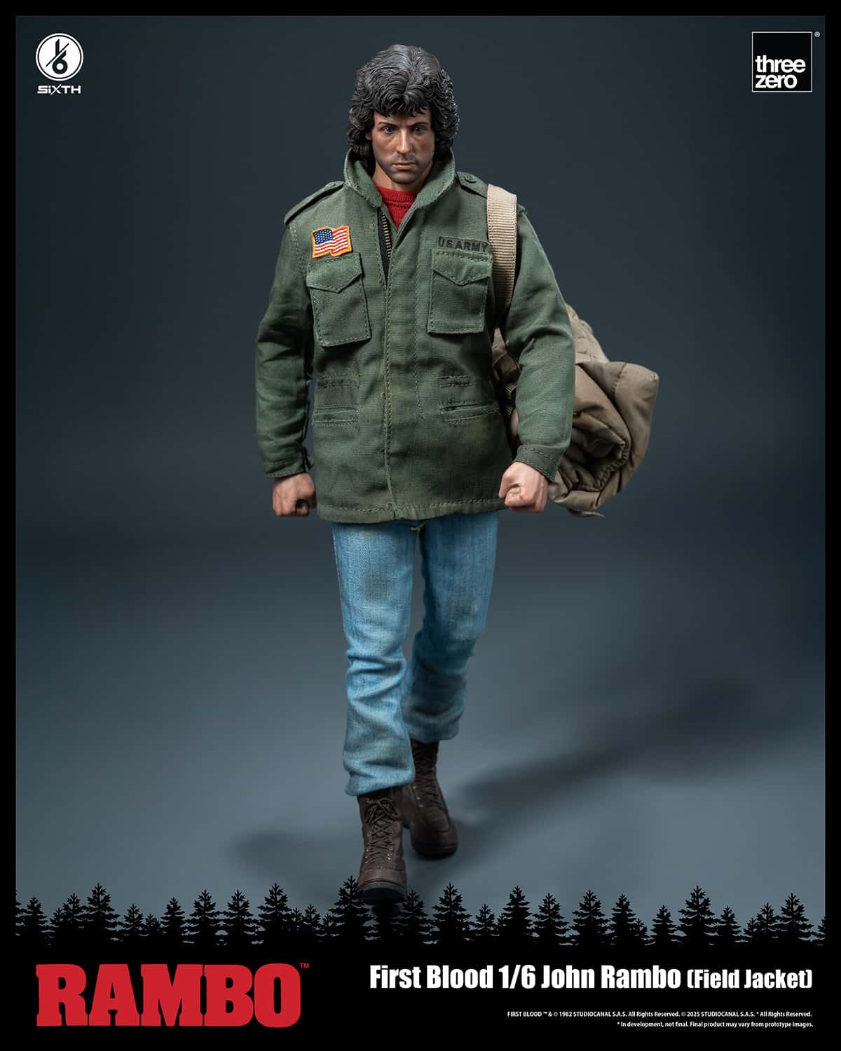 John Rambo Sixth Scale Figure Field Jacket Variant First Blood Limited Collectible