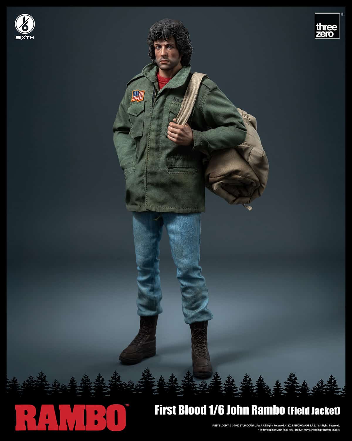 John Rambo Sixth Scale Figure Field Jacket Variant First Blood Limited Collectible