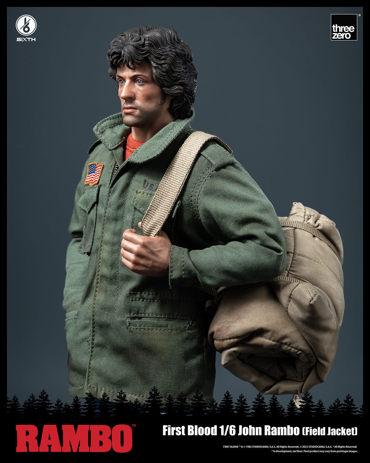John Rambo Sixth Scale Figure Field Jacket Variant First Blood Limited Collectible