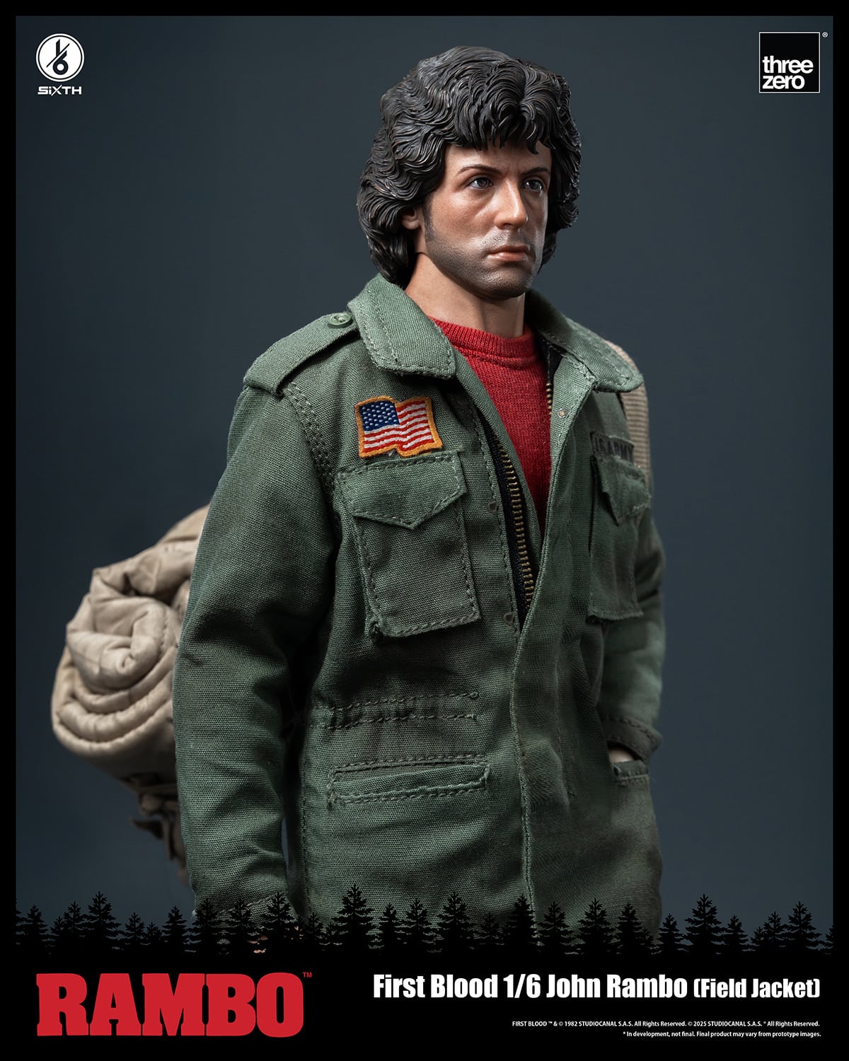 John Rambo Sixth Scale Figure Field Jacket Variant First Blood Limited Collectible