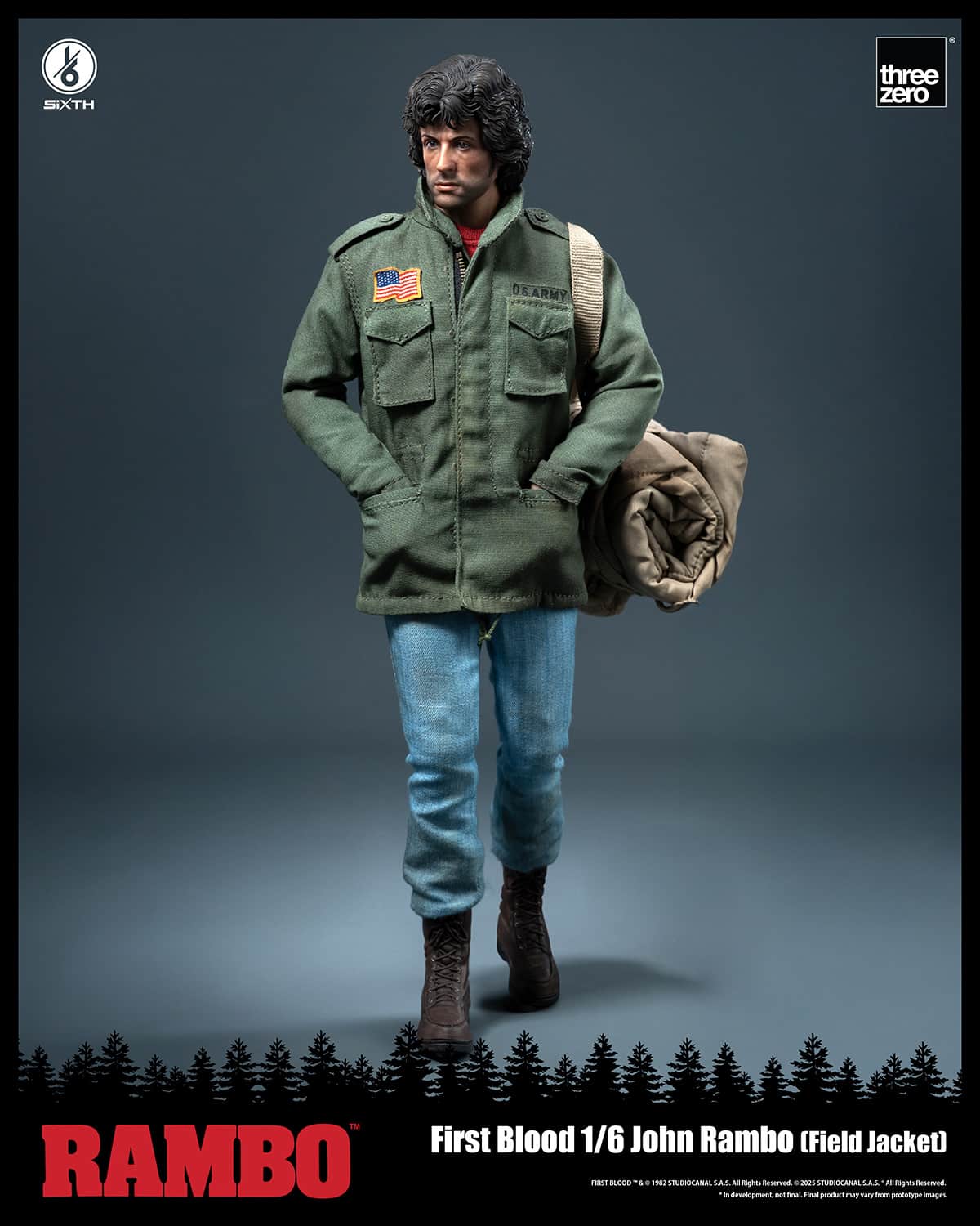 John Rambo Sixth Scale Figure Field Jacket Variant First Blood Limited Collectible