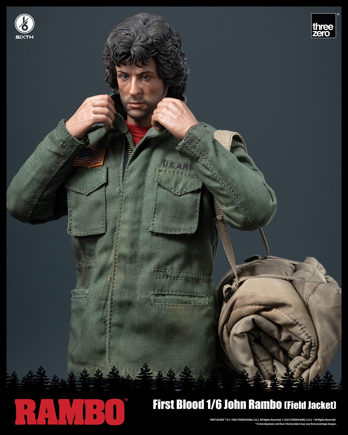 John Rambo Sixth Scale Figure Field Jacket Variant First Blood Limited Collectible