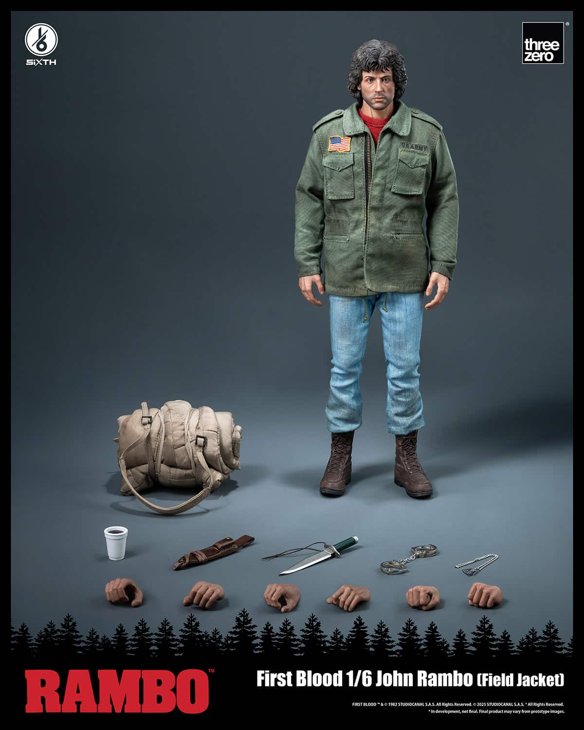 John Rambo Sixth Scale Figure Field Jacket Variant First Blood Limited Collectible