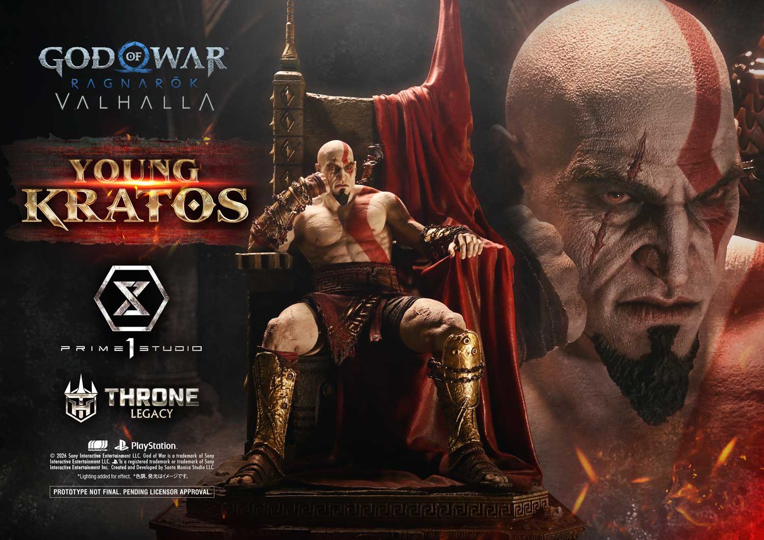 Young Kratos On Throne Statue 1:3 Scale God Of War Limited Collectible
