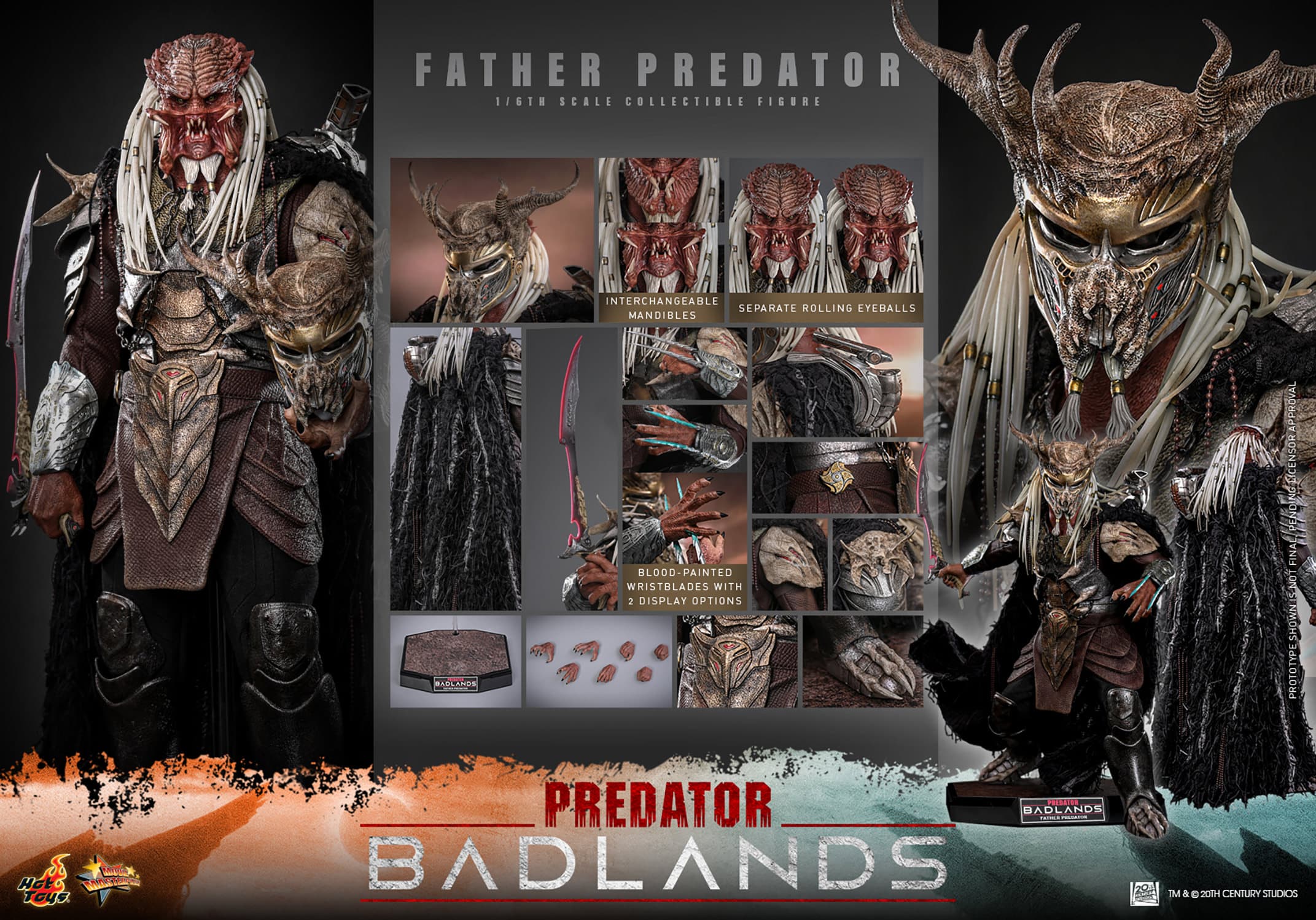 Father Predator Njohrr Sixth Scale Figure Predator: Badlands Limited Collectible
