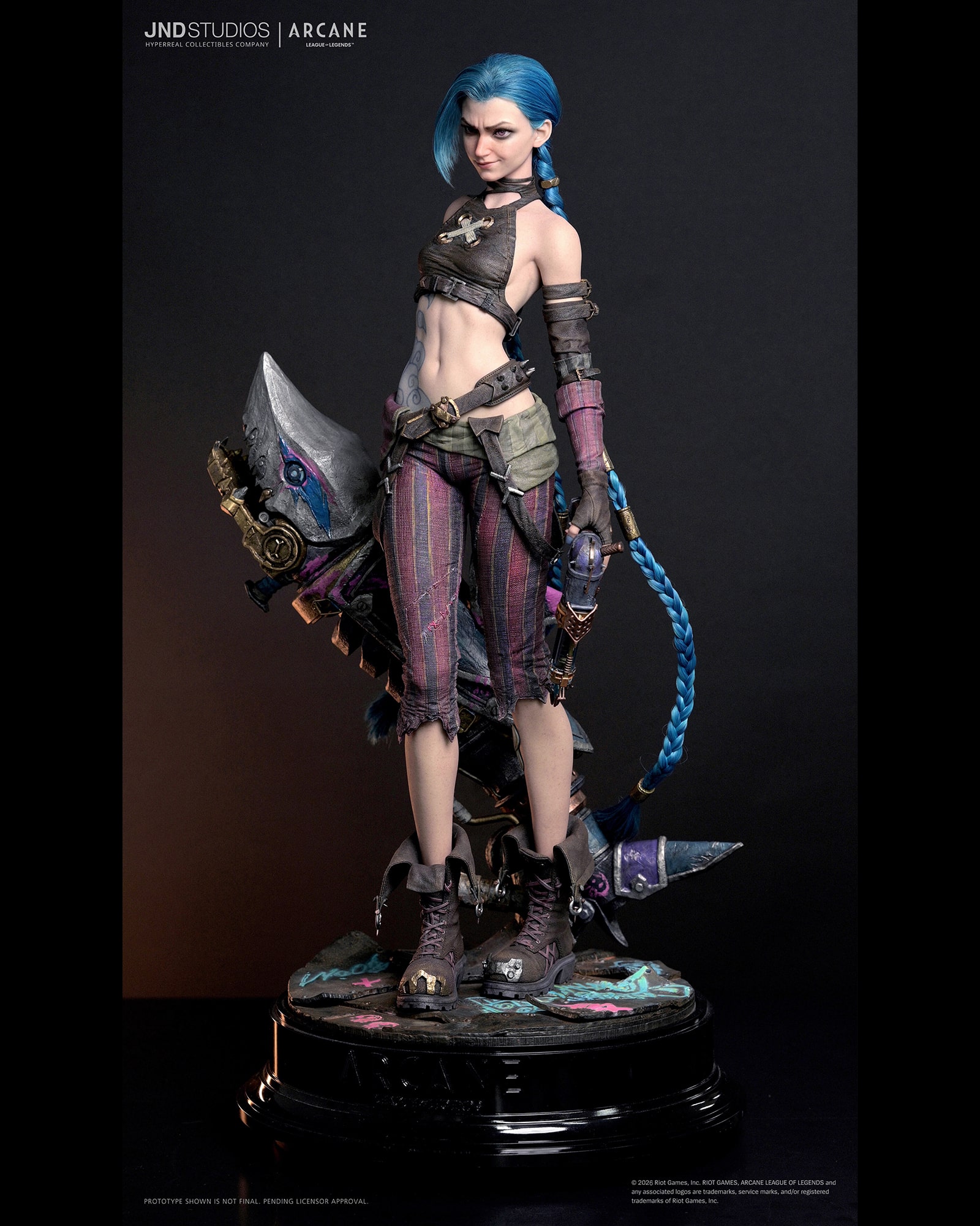 Jinx Statue ARCANE: League Of Legends 1:3 Scale Hyperrealistic Limited Collectible