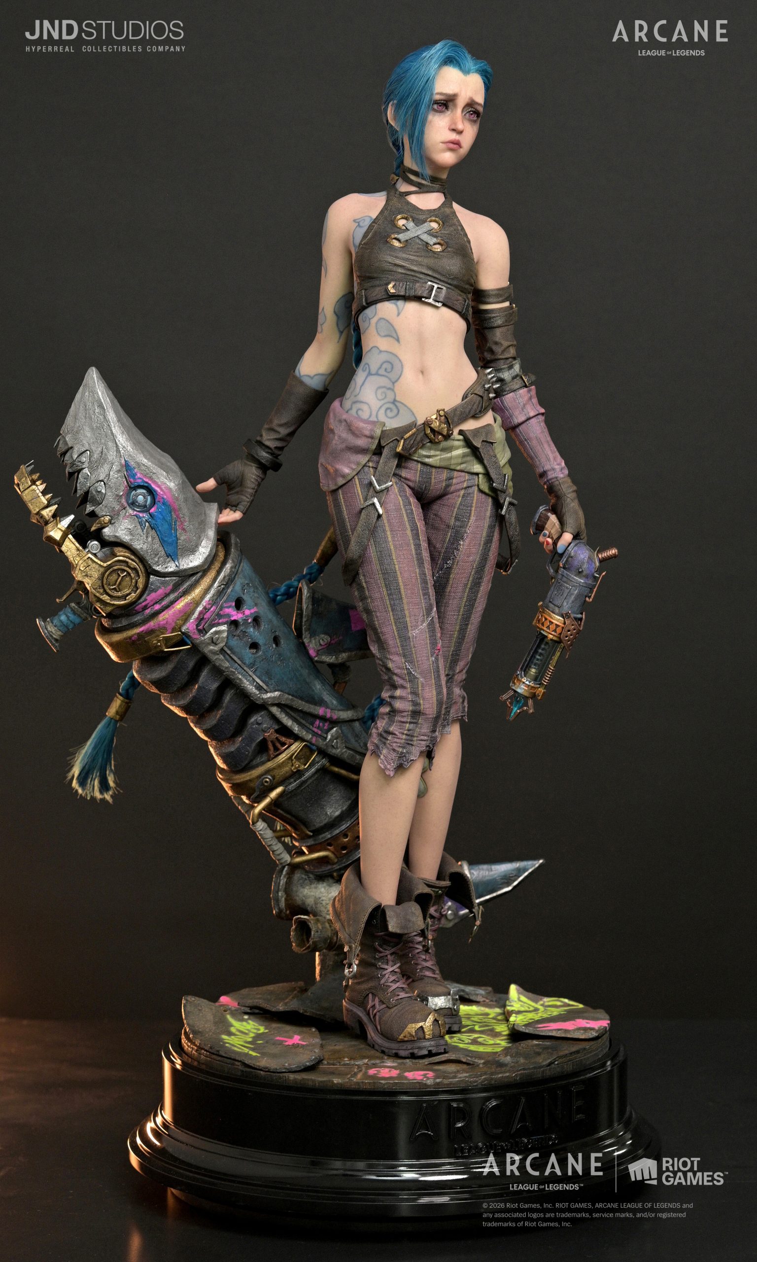 Jinx Statue ARCANE: League Of Legends 1:3 Scale Hyperrealistic Limited Collectible