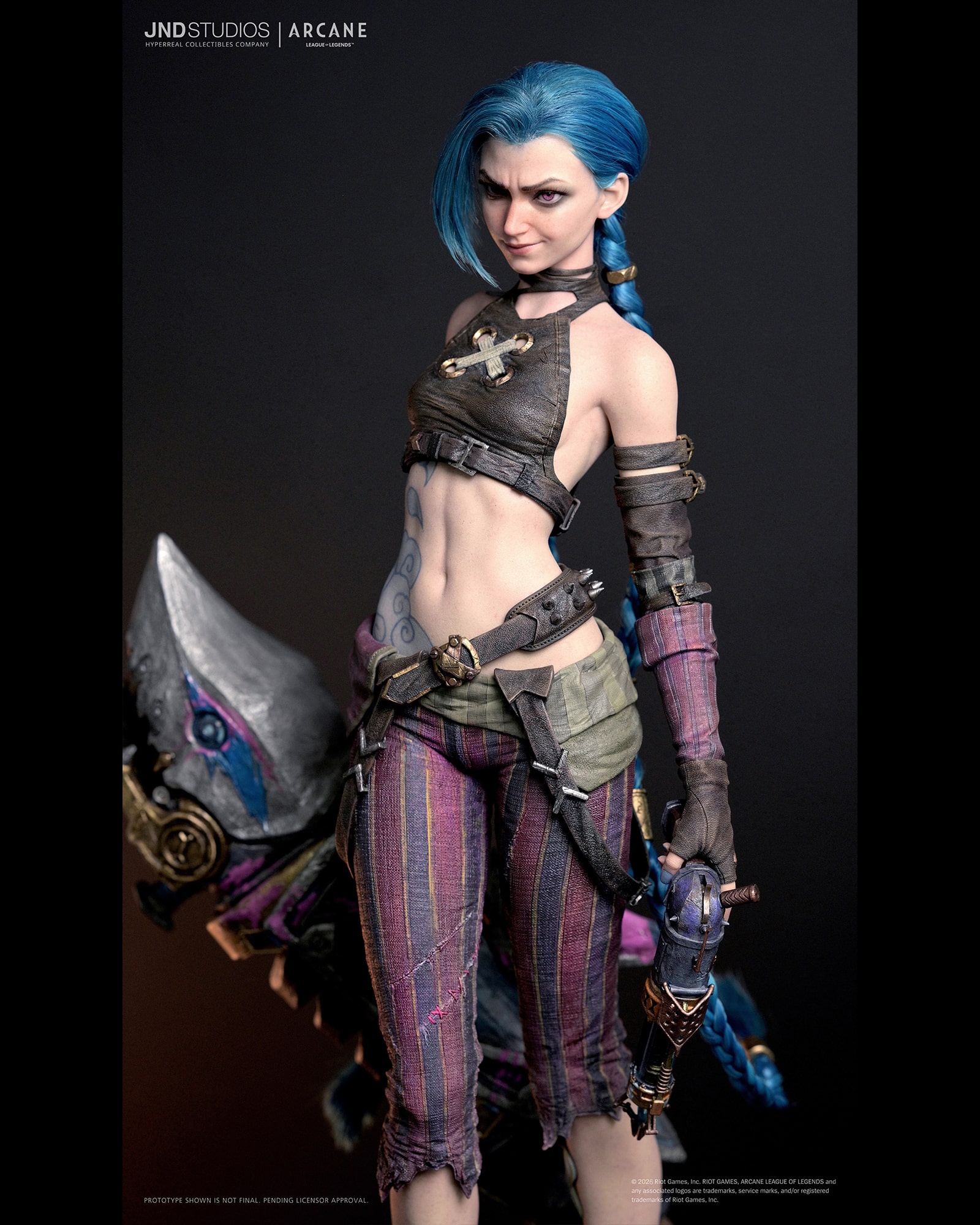 Jinx Statue ARCANE: League Of Legends 1:3 Scale Hyperrealistic Limited Collectible