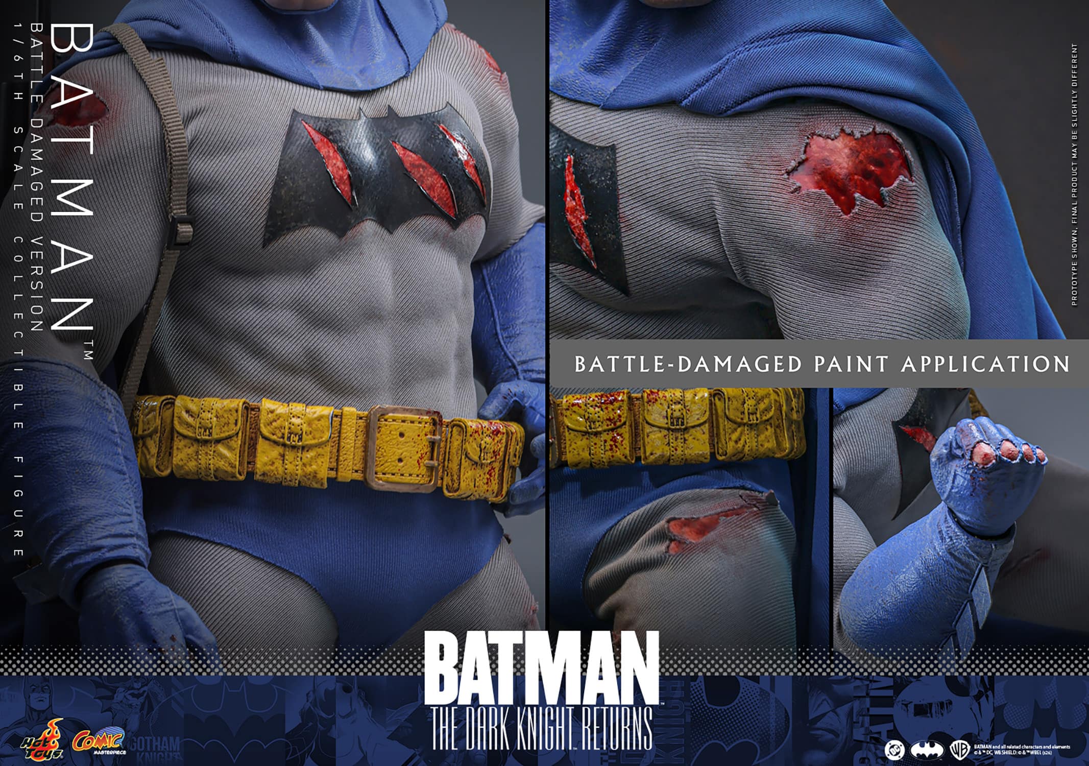 Batman: The Dark Knight Returns Battle Damaged Sixth Scale Figure DC Limited Collectible
