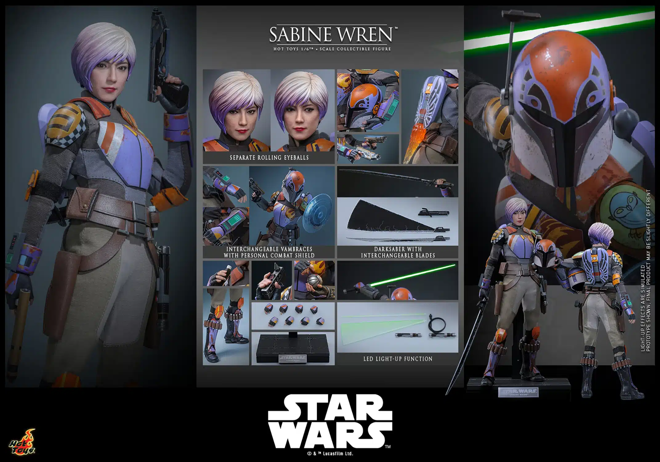 Sabine Wren Sixth Scale Figure Star Wars: Rebels Limited Collectible