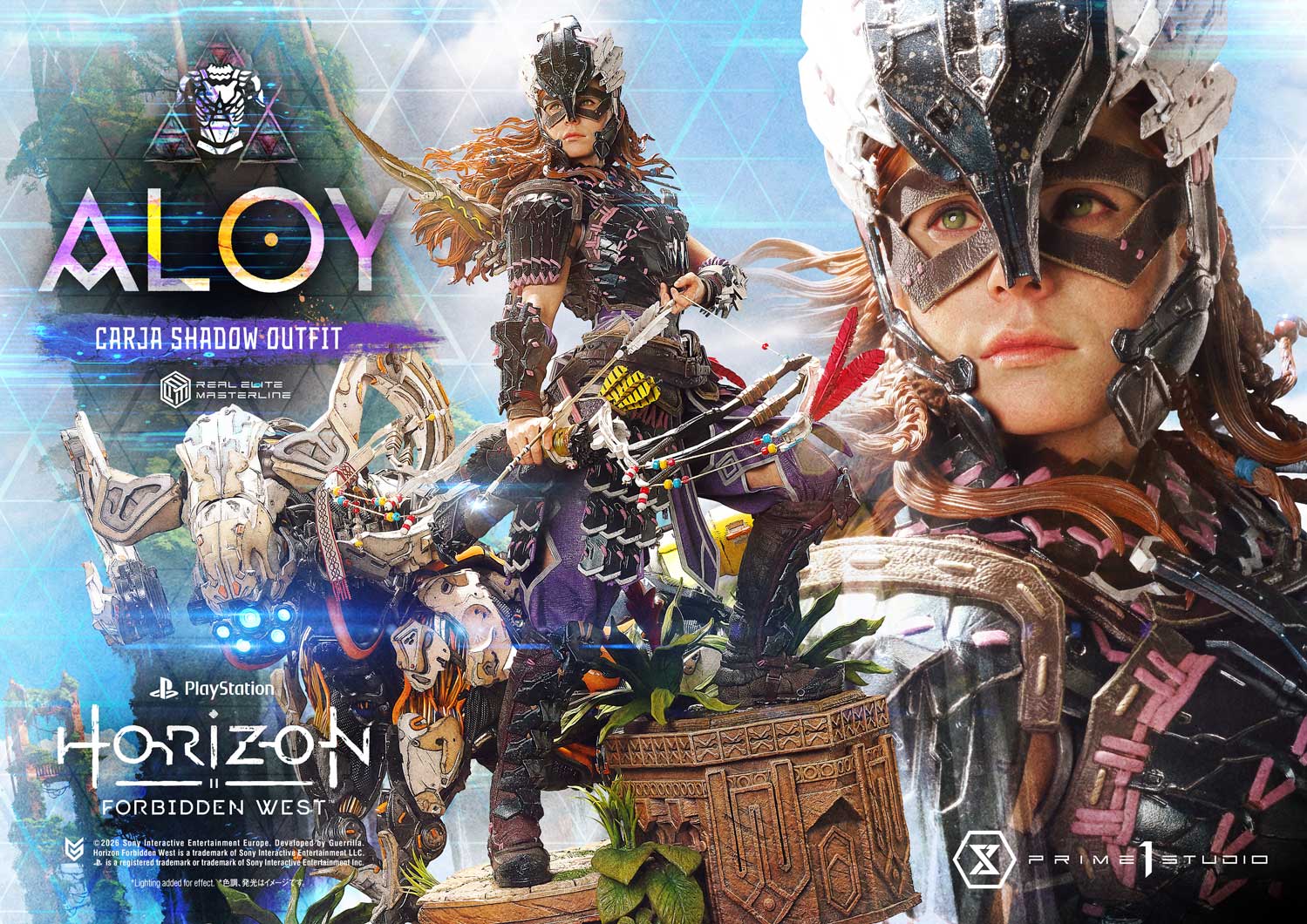 Aloy Statue Carja Shadow Outfit 1:3 Scale Horizon Forbidden West Limited Collectible