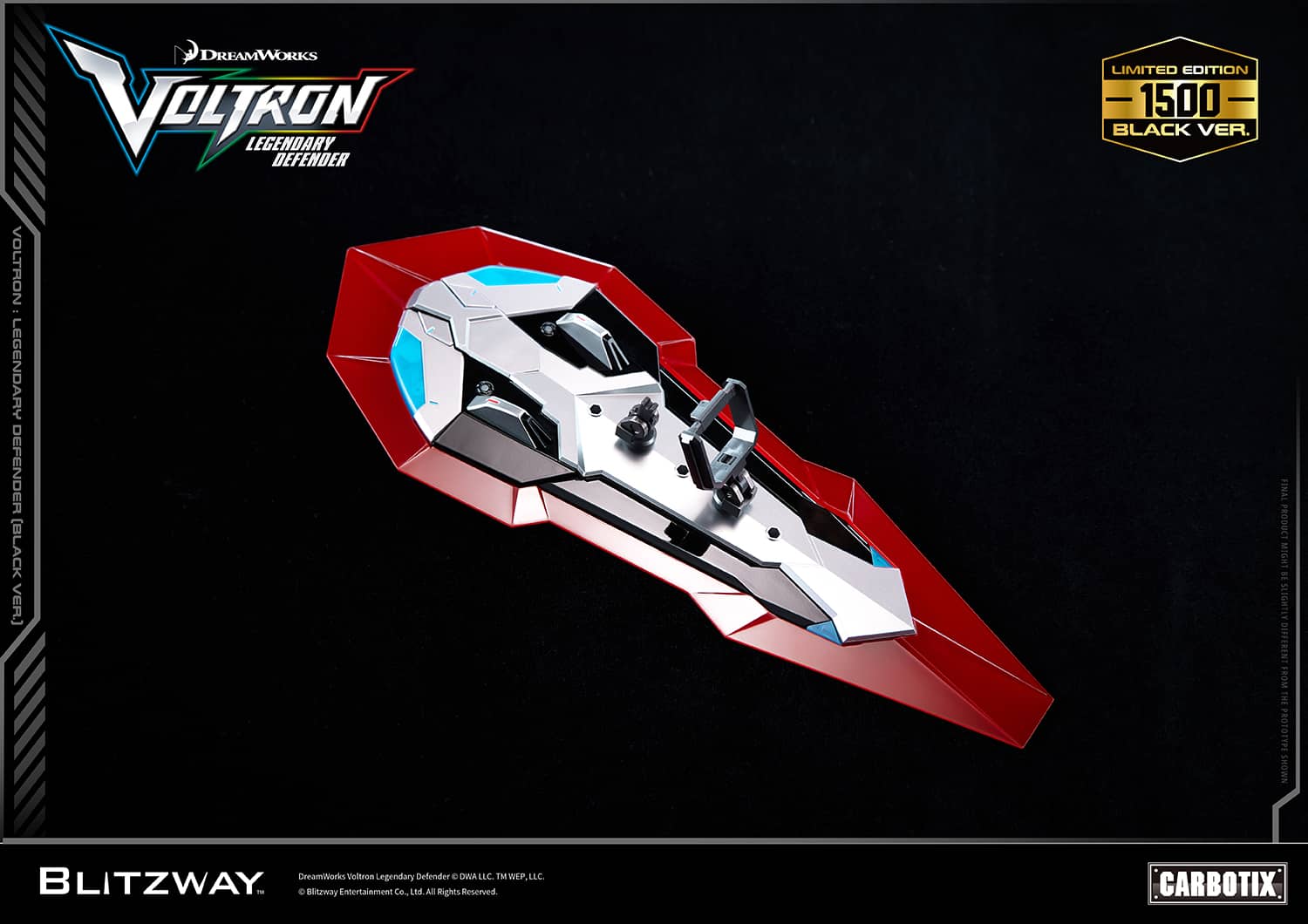 Voltron: Legendary Defender Black Version Carbotix Premium Figure 10th Anniversary Special Edition Collectible